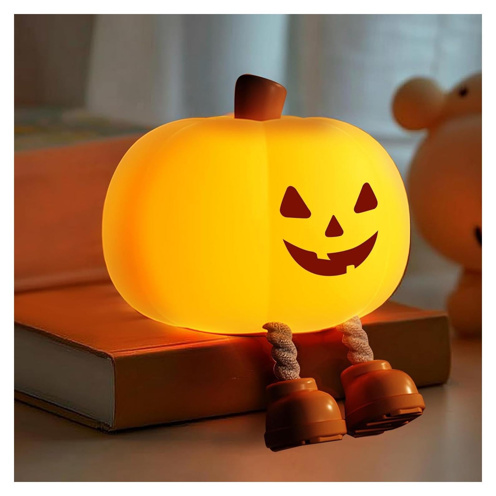 Luz Nocturna Calabaza Aplastable Gefaxi LED Regulable 11cm