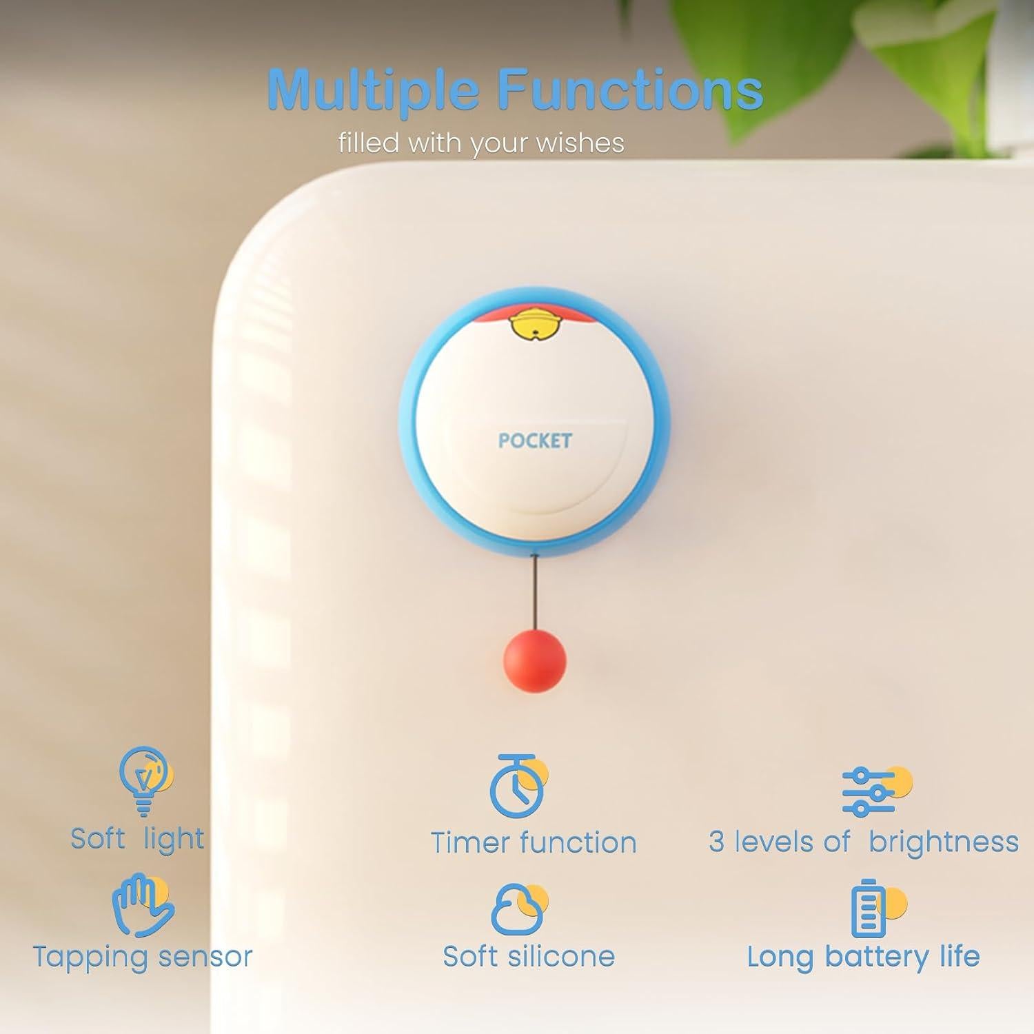 Luz Nocturna LED Dimmable Joyfeet para Niños 12cm