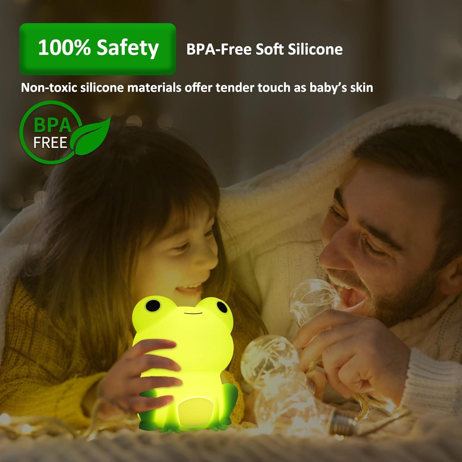 Luz Nocturna Kiki Rana Recargable 1200mAh para Niños