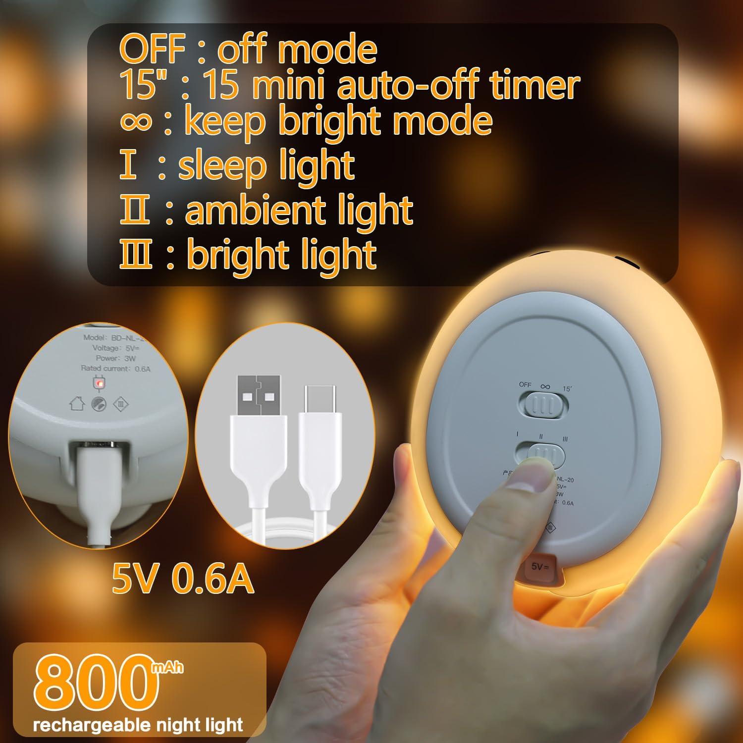 Luz Nocturna Conejito MeXYZ NL01 Regulable 3 Niveles Silicona