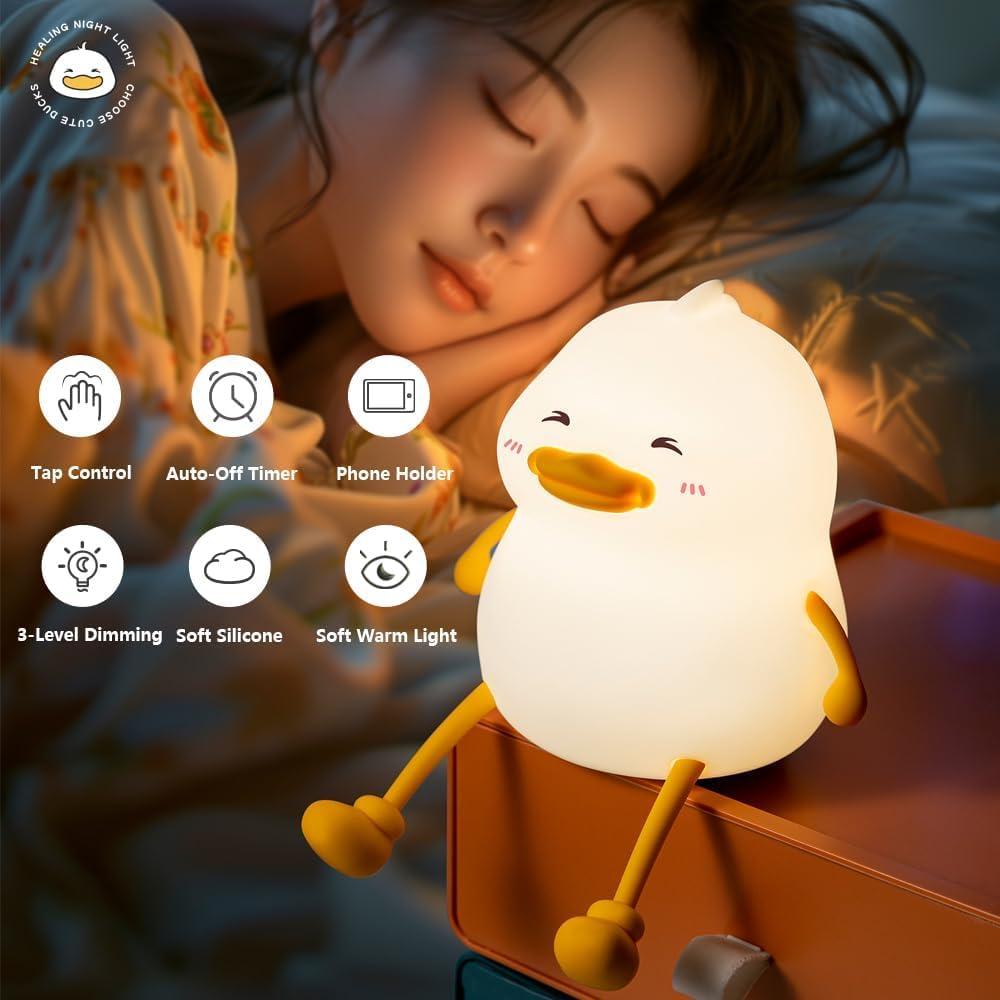 Luz Nocturna de Silicona Pato AuroraNiteBeam LED Recargable