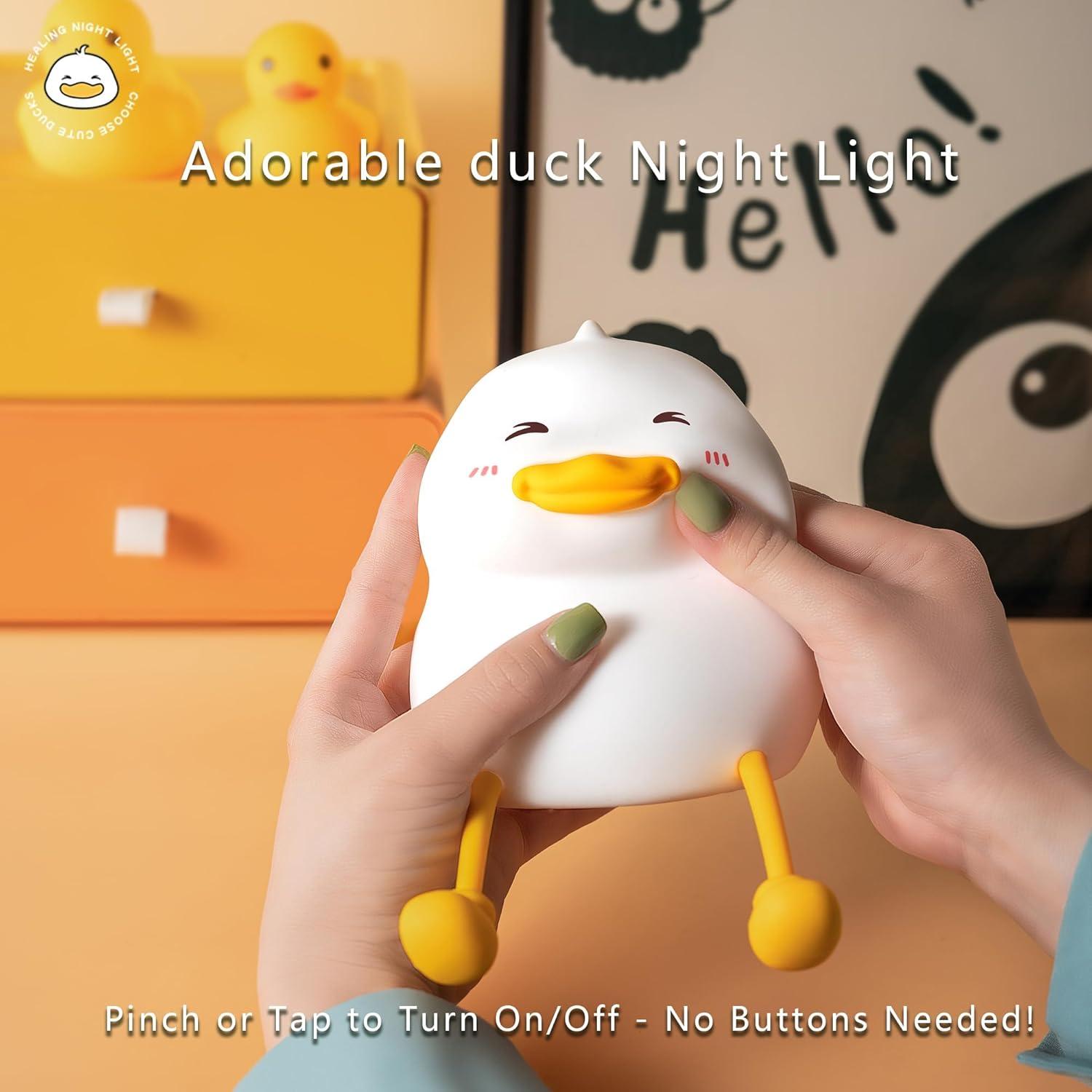 Luz Nocturna de Silicona Pato AuroraNiteBeam LED Recargable