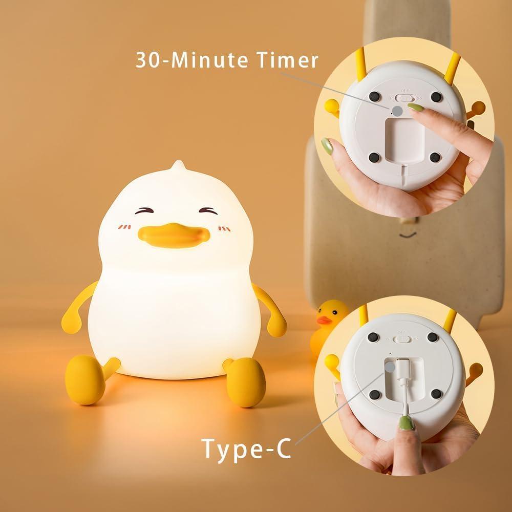 Luz Nocturna de Silicona Pato AuroraNiteBeam LED Recargable