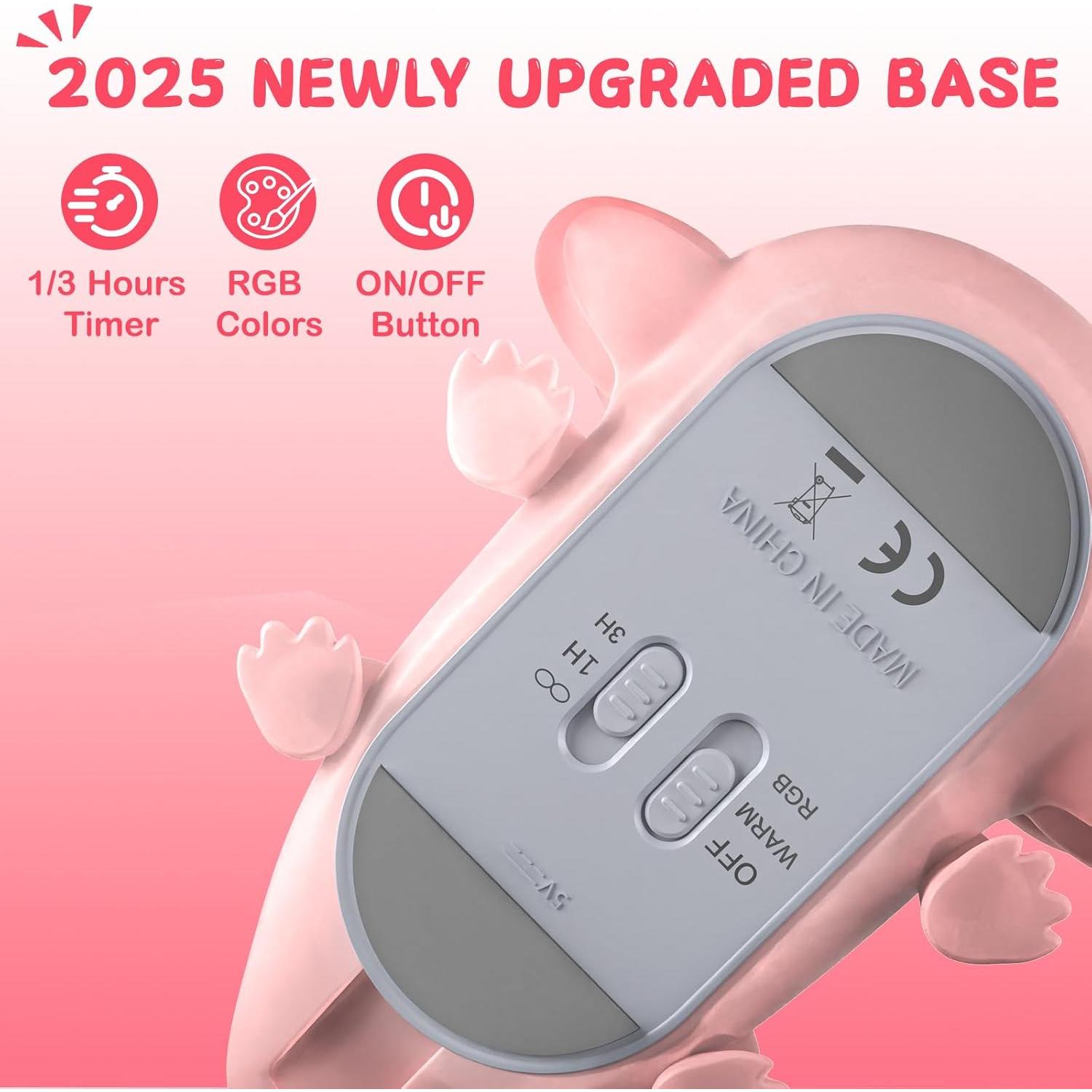 Luz Nocturna Axolote LOVERUIS Recargable 10cm Colorida