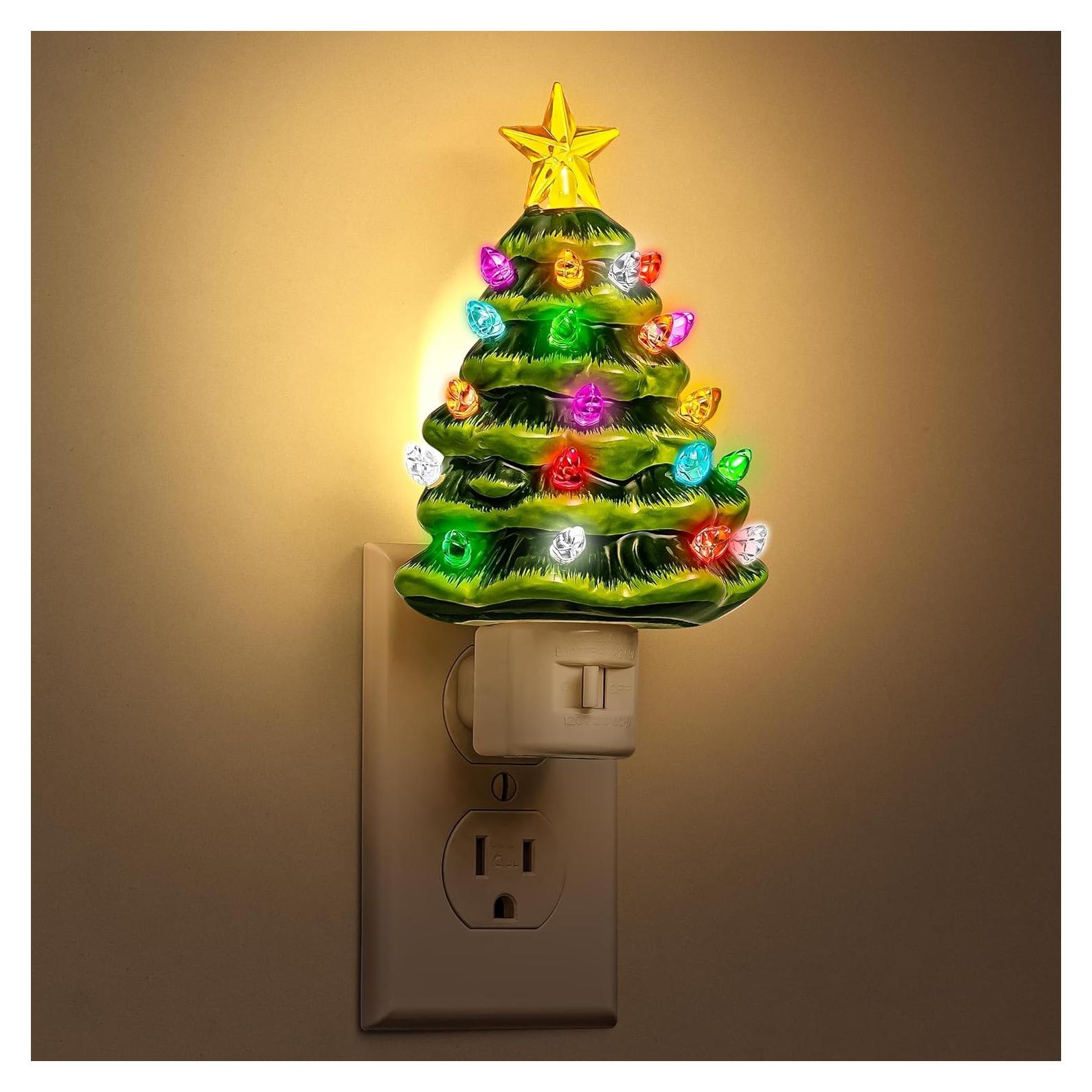 Luz Nocturna de Árbol de Navidad JandCase 3000K Enchufable