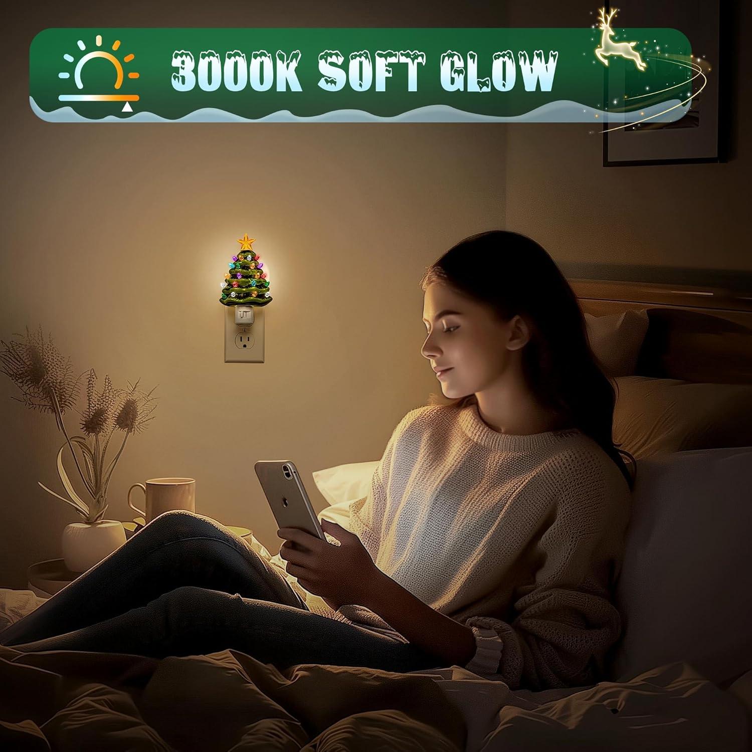 Luz Nocturna de Árbol de Navidad JandCase 3000K Enchufable