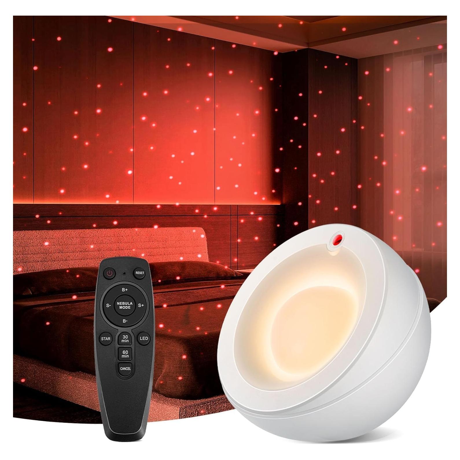 Lámpara de Mesa Nocturna HSP HS02 - Luz Estrella 7 Colores