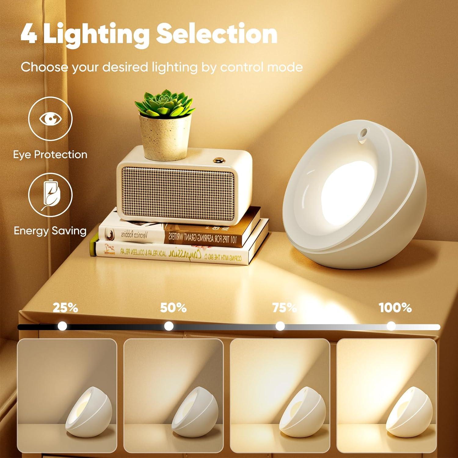 Lámpara de Mesa Nocturna HSP HS02 - Luz Estrella 7 Colores