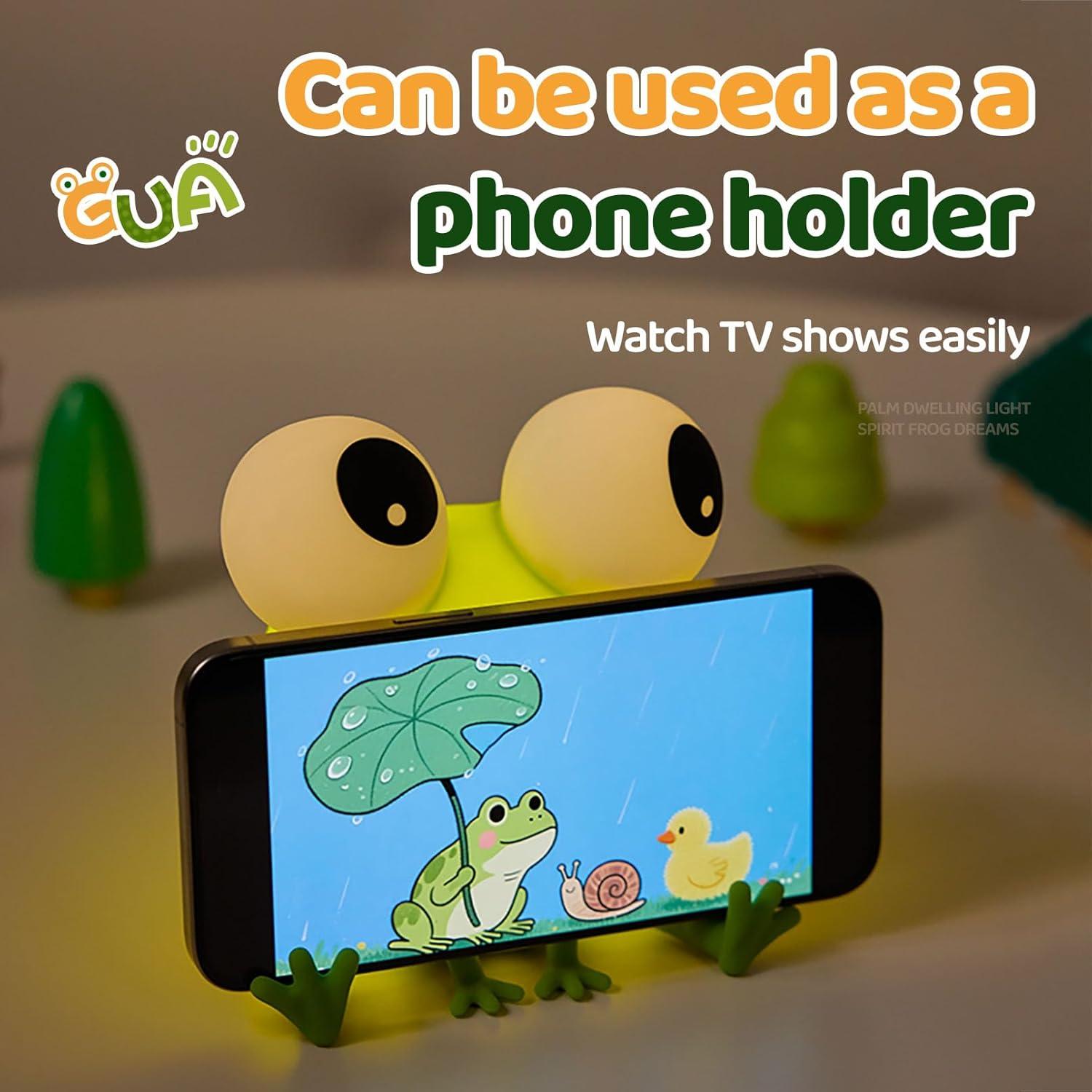 Luz Nocturna de Rana Silicona Regulable Recargable 10cm