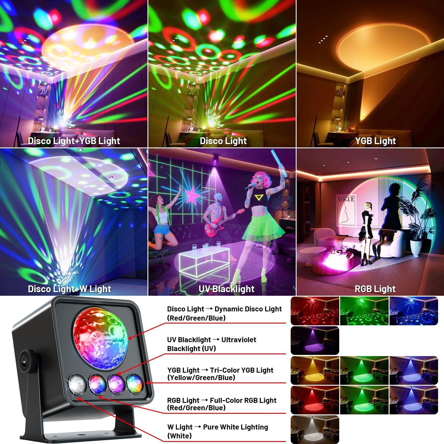 Luz de Fiesta LED Proyector RGB UV Shenzhen L-12S 16.5cm