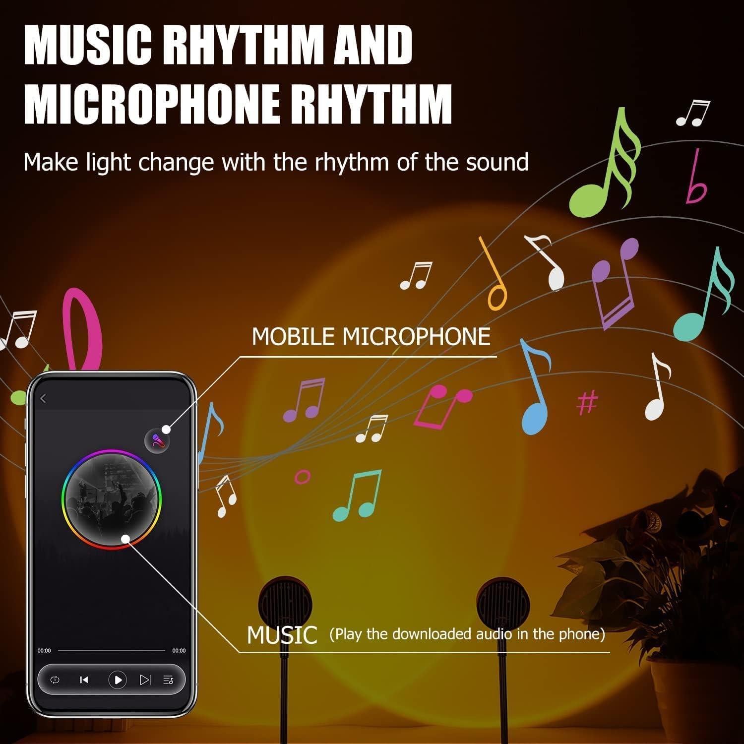 Lámpara de Proyección de Atardecer LED RGB 10W con Control Remoto