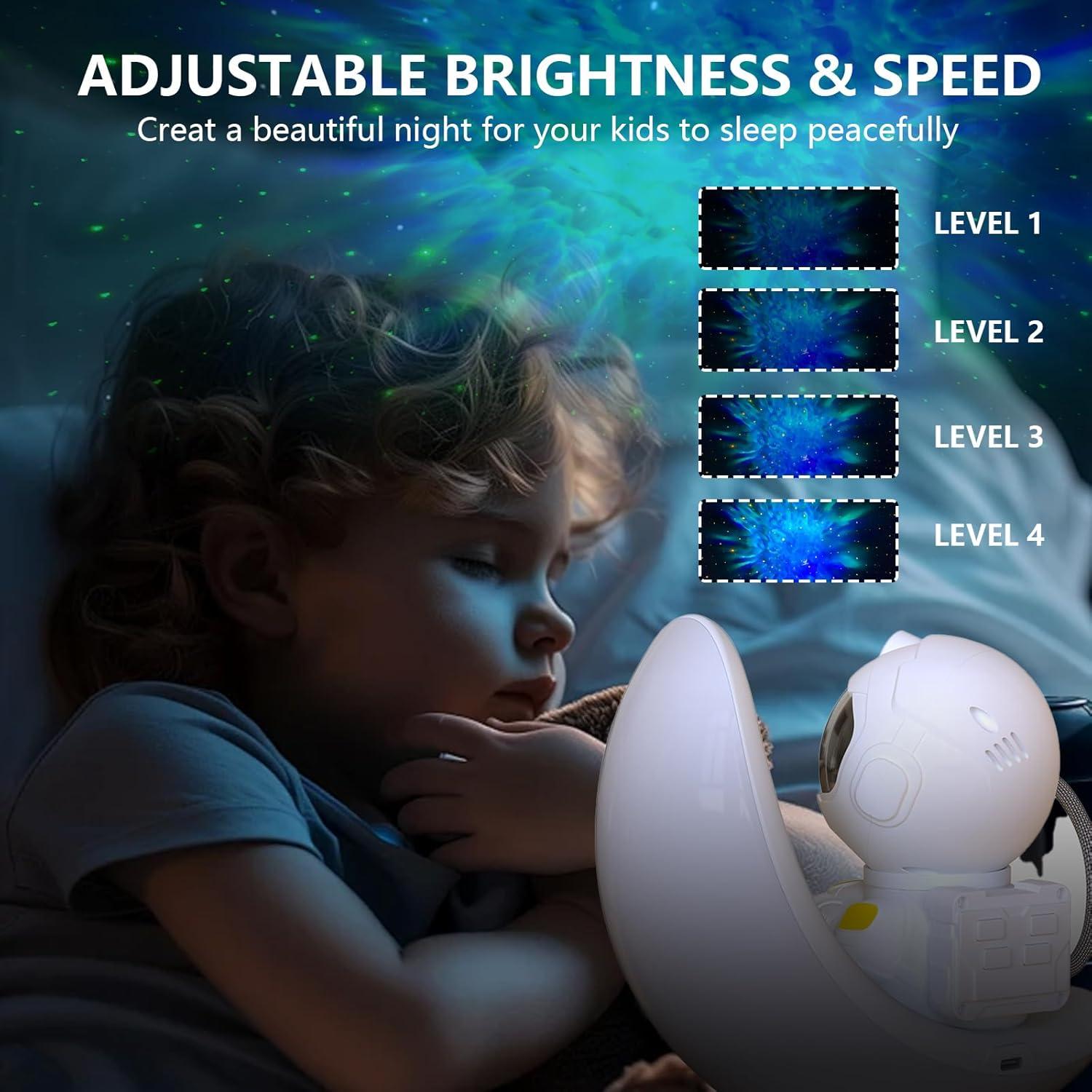 Proyector Galáctico Astronauta Langweisi 3 en 1 con Control Remoto