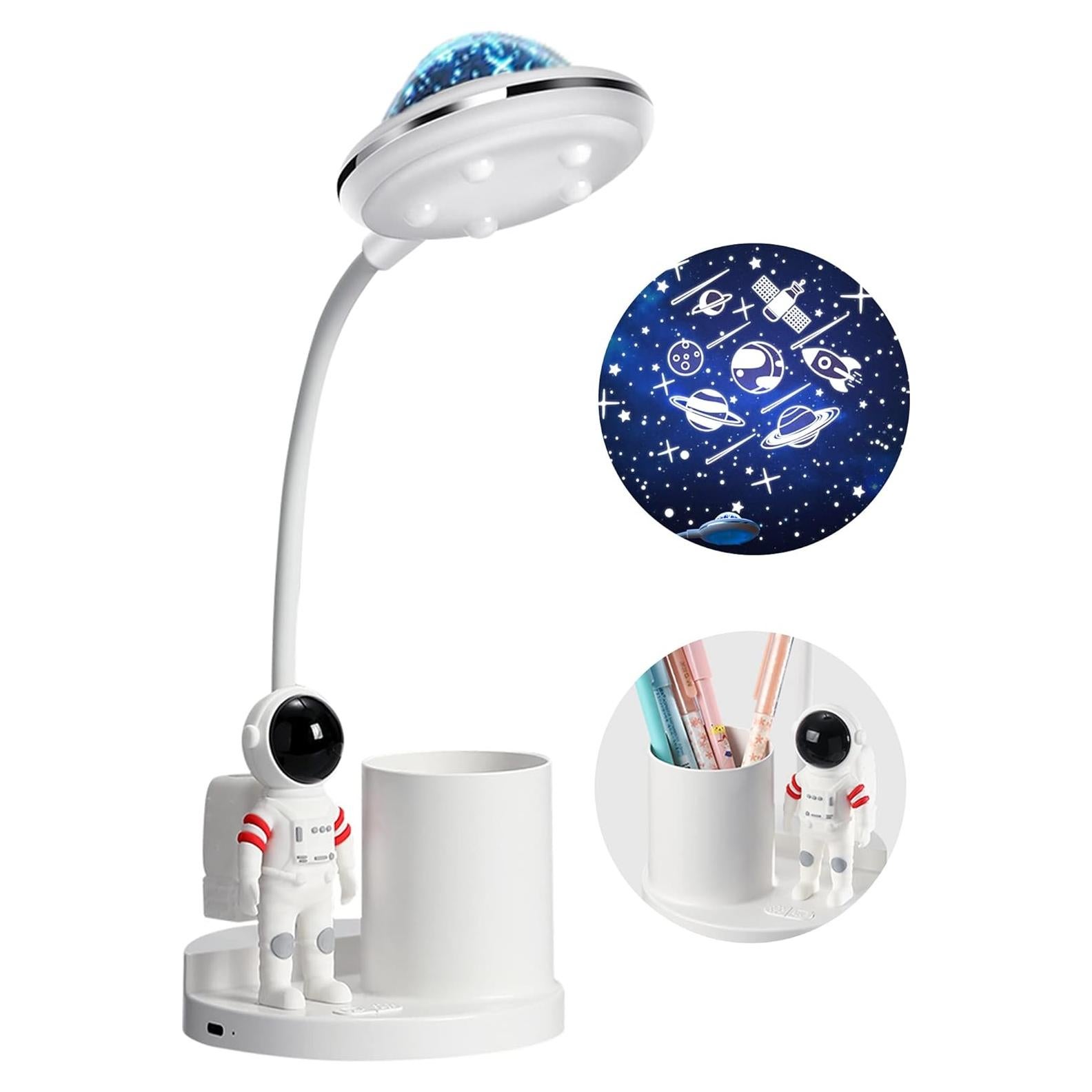 Lámpara de Escritorio Astronauta WLHONG LED Proyector Estelar
