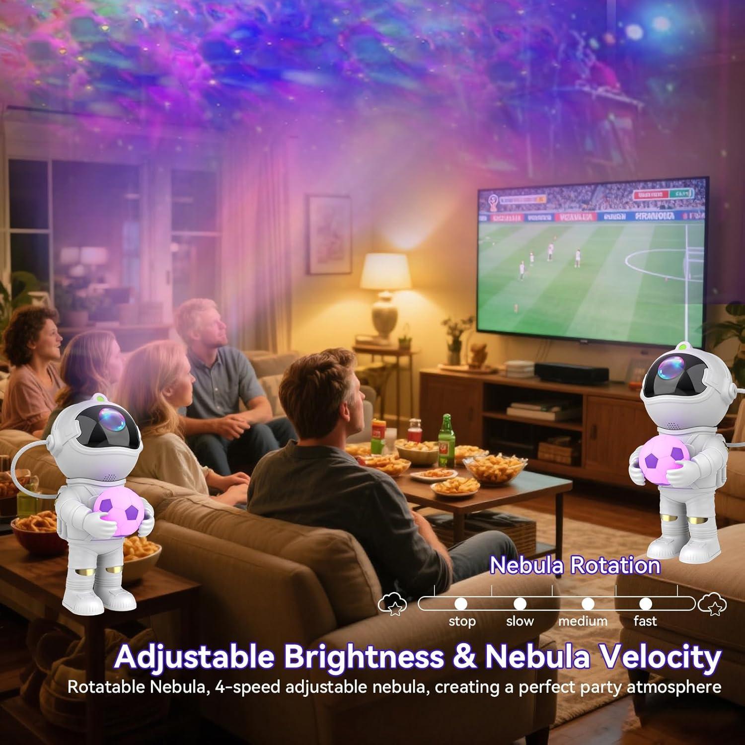 Proyector de Estrellas YLQ Astronauta con Control Remoto 19.6cm