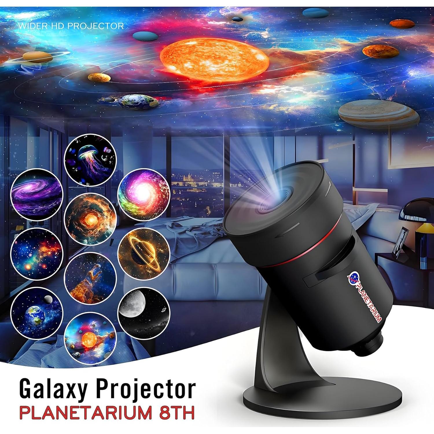 Proyector Galáctico YESUBELU YE2025HD con 10 Discos y Sonidos