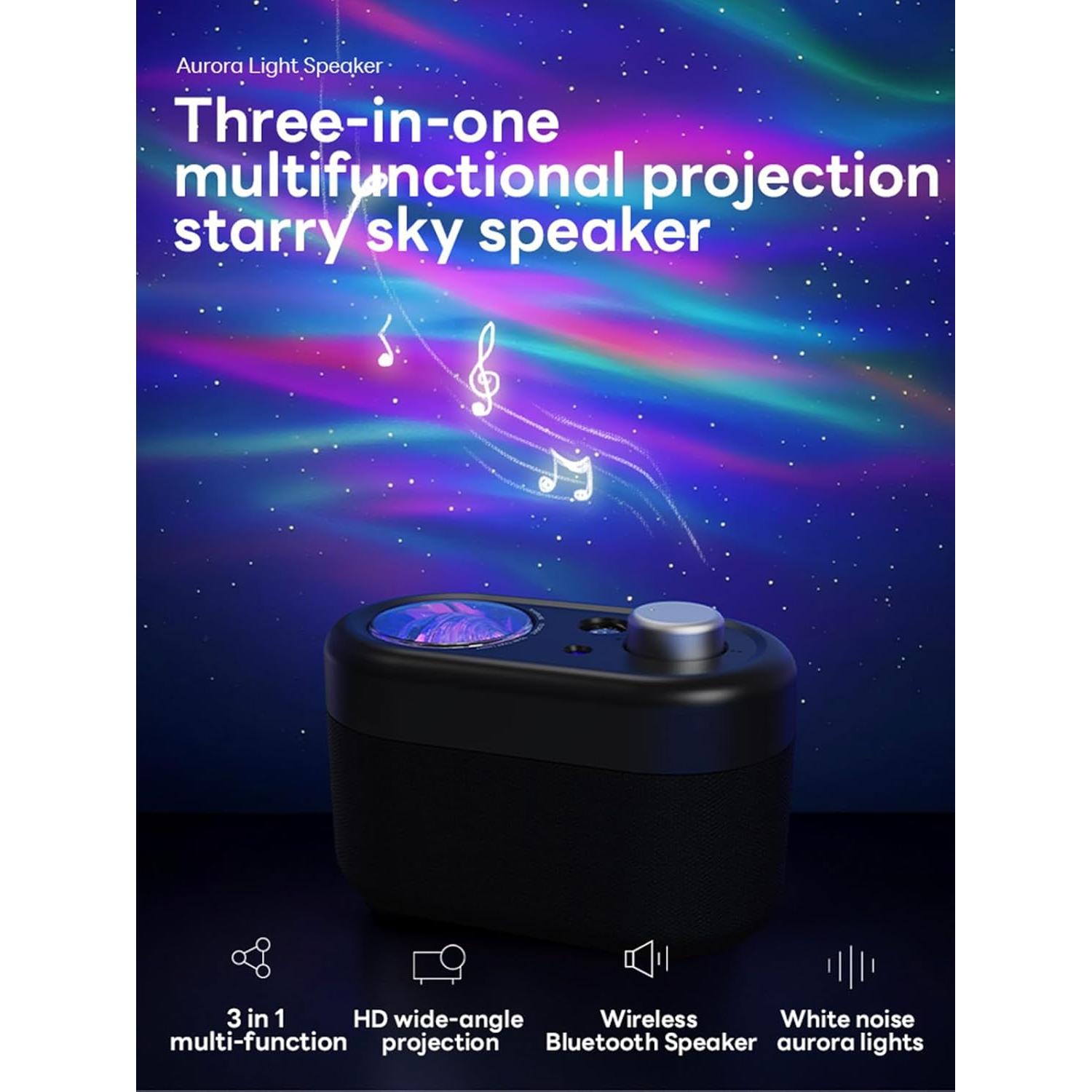 Proyector de Auroras Boreales DARKMOUNT F01 con Bluetooth y Luz LED