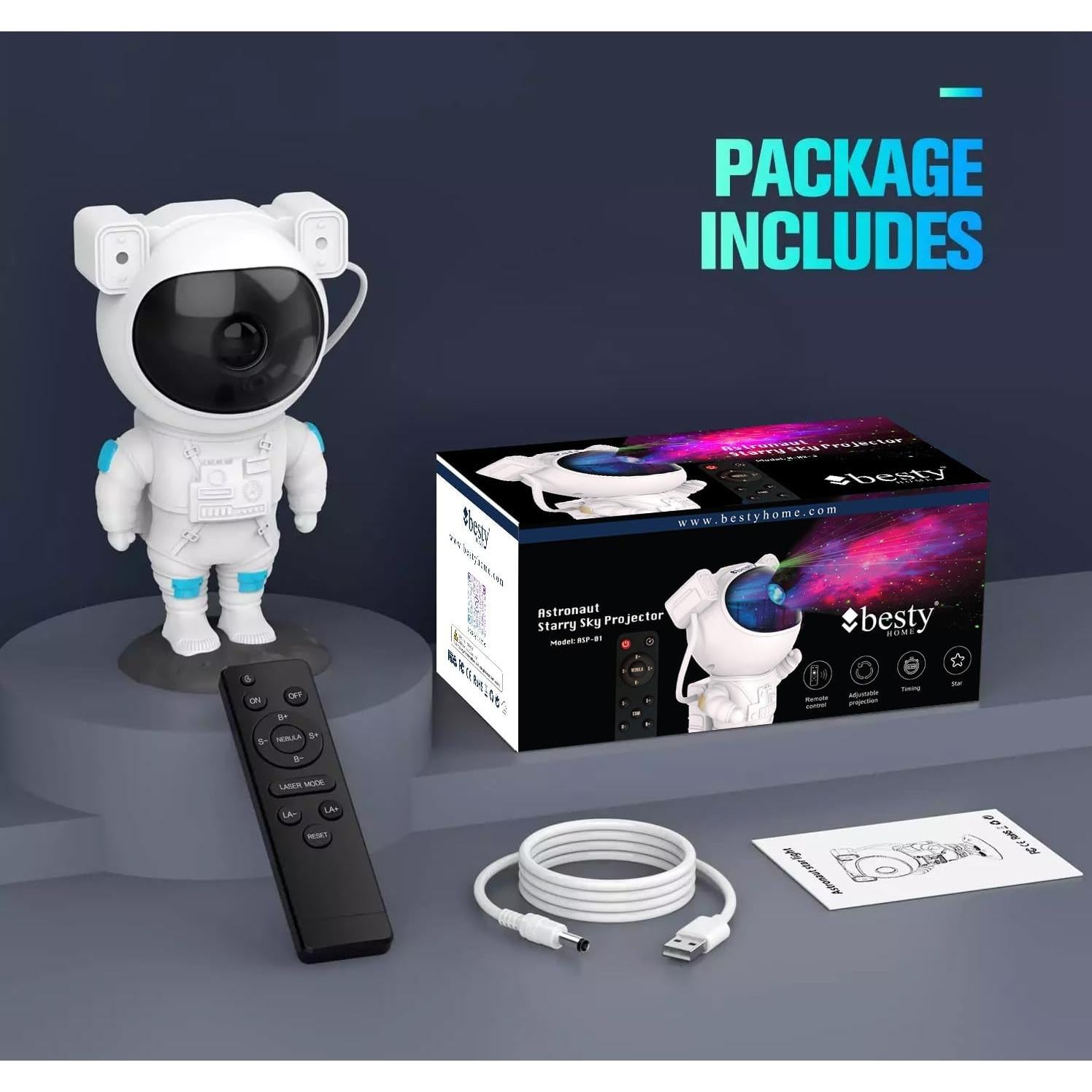 Proyector de Estrellas Astronauta BESTY HOME BMNL7001 30 Modos