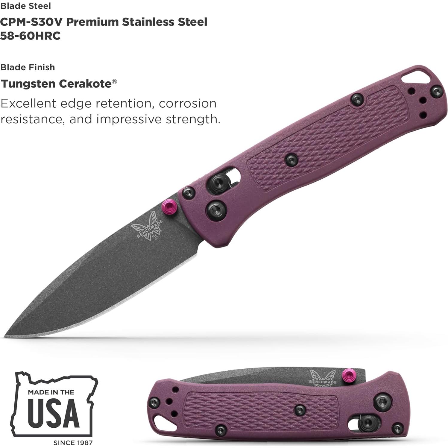 Cuchillo Plegable Benchmade Mini Bugout 533GY-09 Grivory Verde