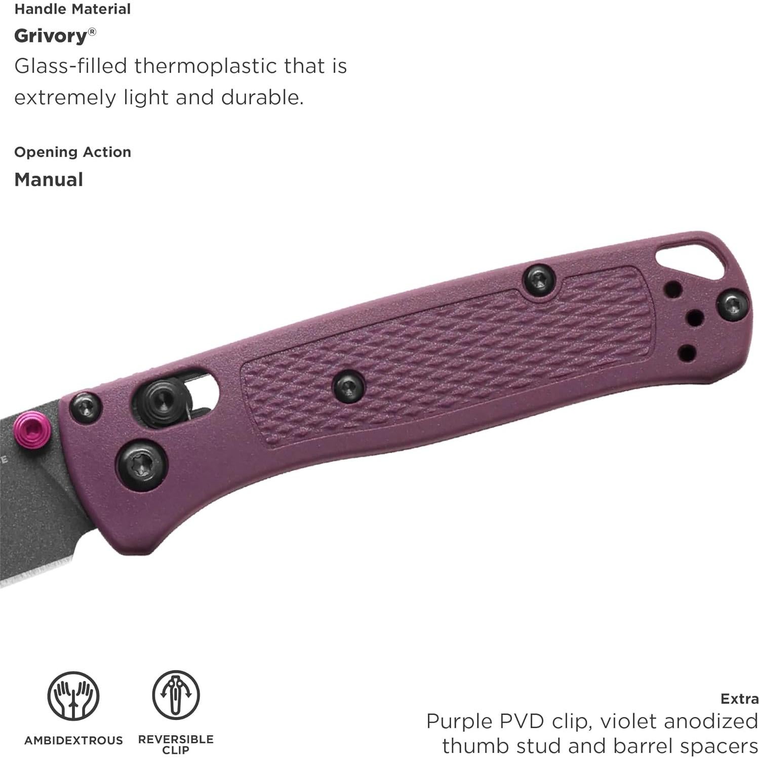 Cuchillo Plegable Benchmade Mini Bugout 533GY-09 Grivory Verde