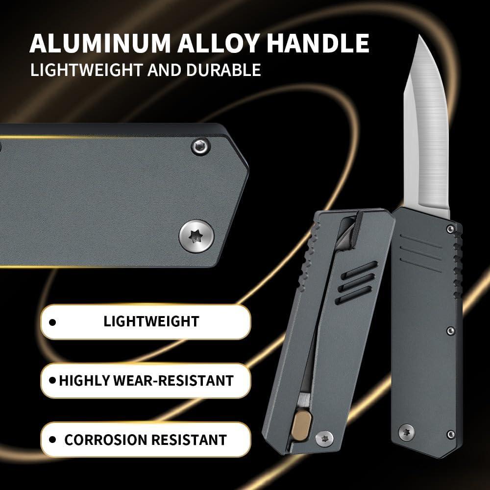 Cuchillo de bolsillo XXOK AX-018 táctico 17.5 cm aluminio gris