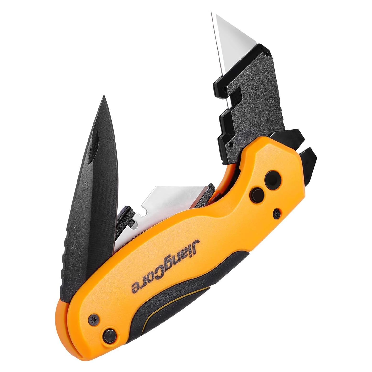 Cuchillo Utility Plegable JiangCore con Palanca y 2 Cuchillas SK5