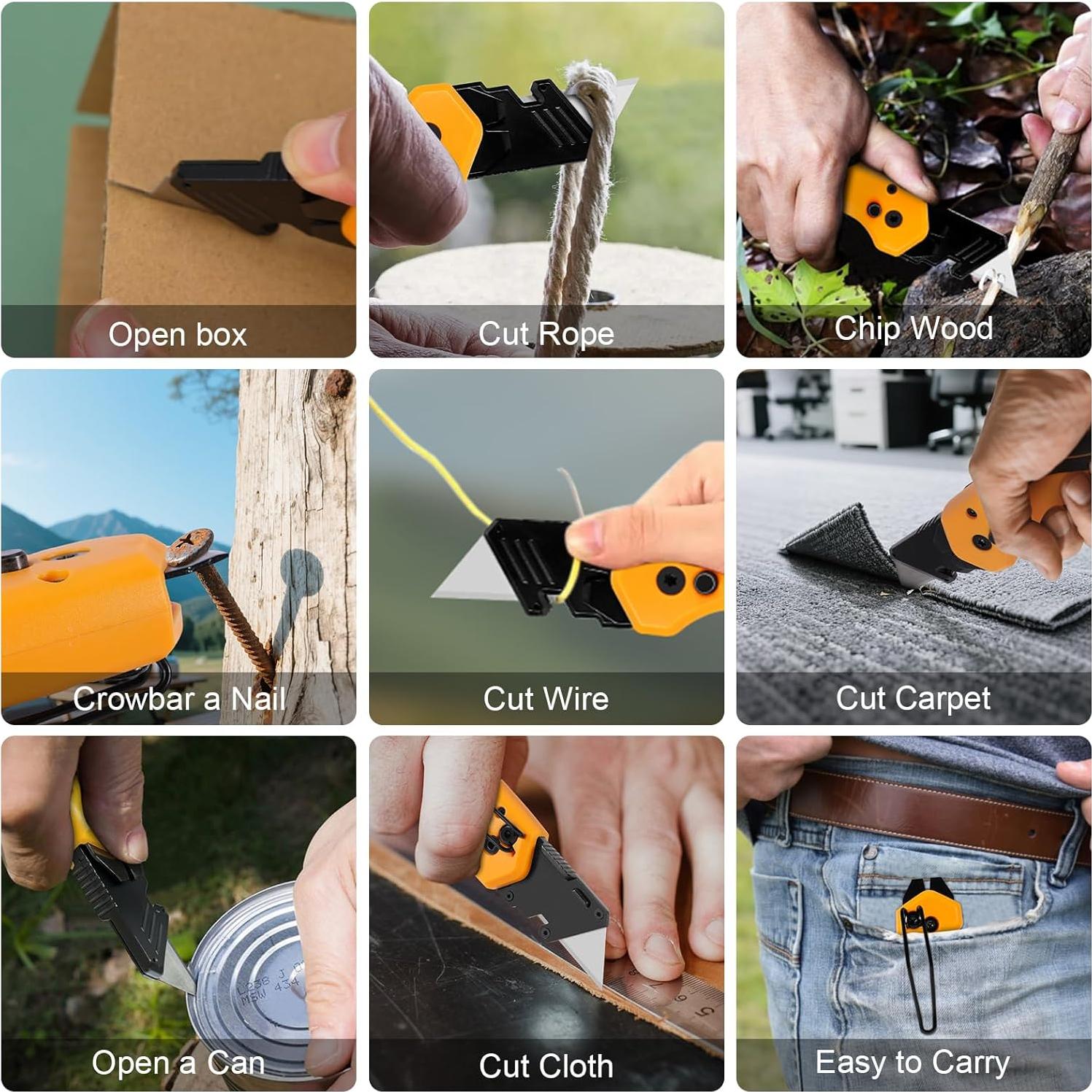 Cuchillo Utility Plegable JiangCore con Palanca y 2 Cuchillas SK5