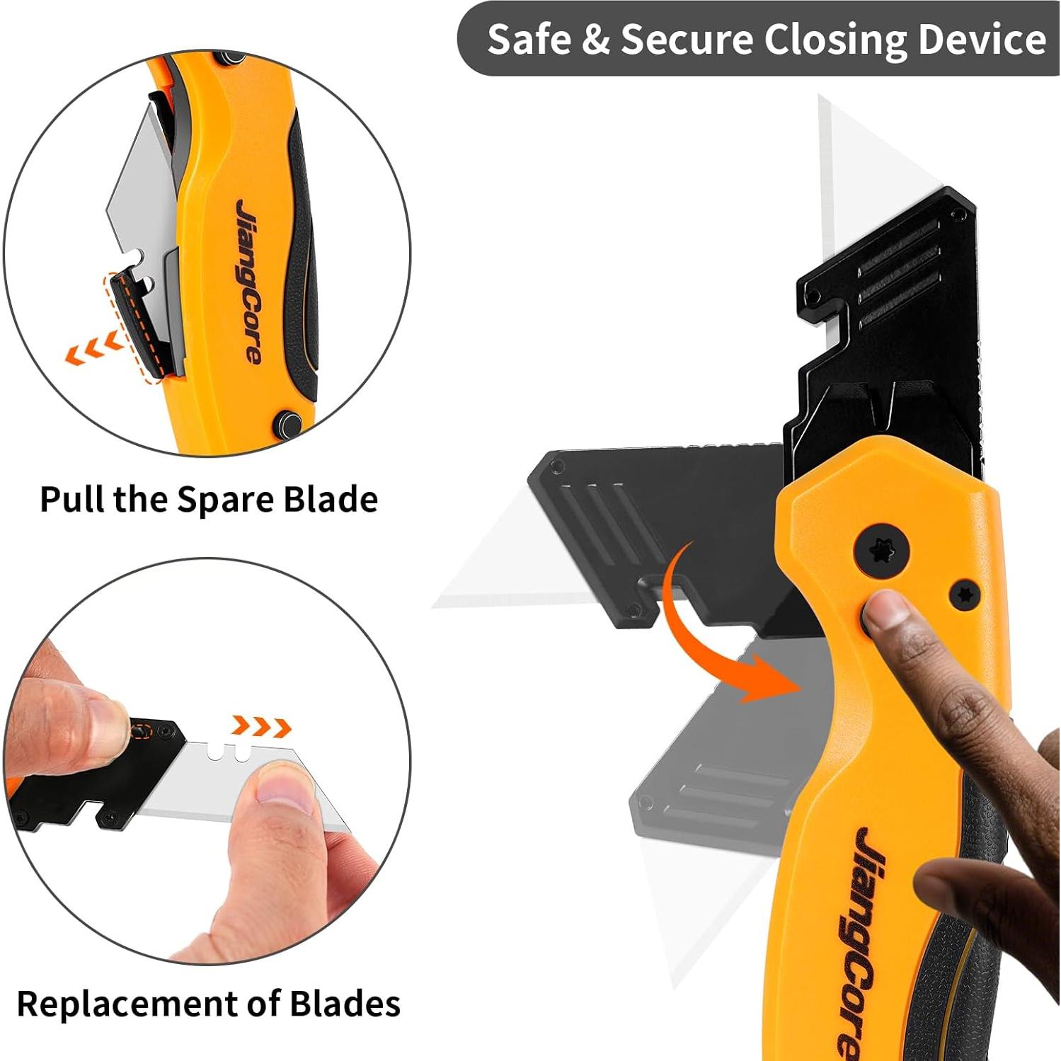 Cuchillo Utility Plegable JiangCore con Palanca y 2 Cuchillas SK5