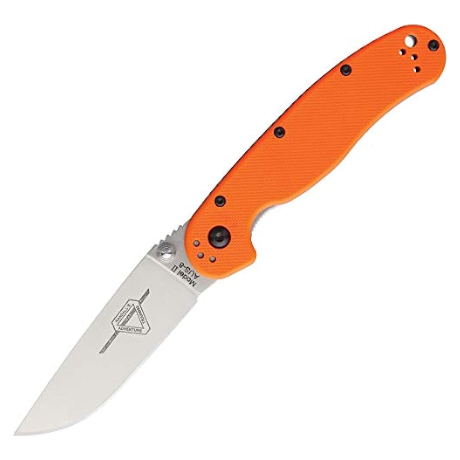 Cuchillo Ontario Knife Company RAT II Linerlock Naranja 10.16 cm