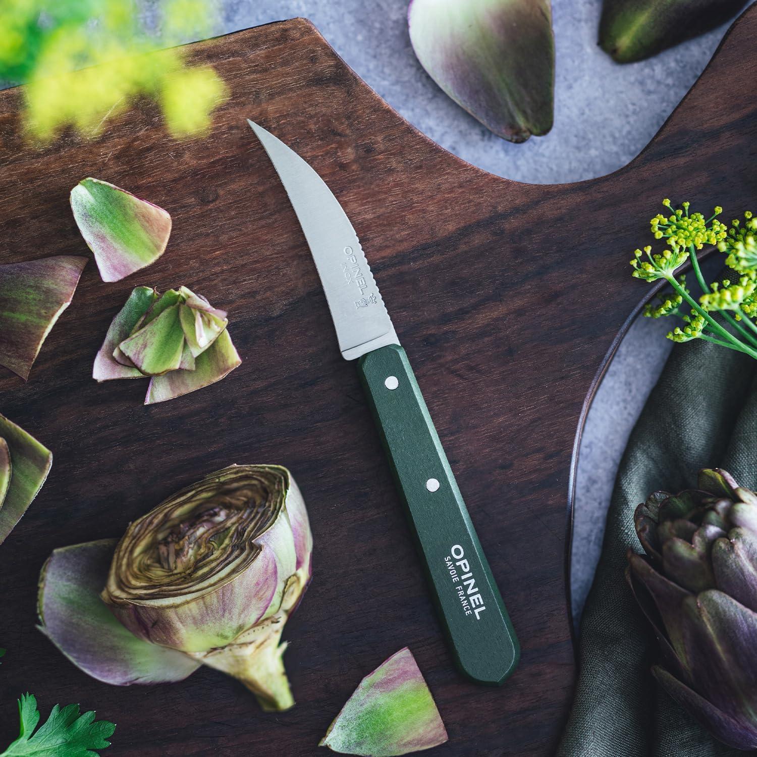 Cuchillo de Verduras OPINEL Essential No.114 7.6cm Verde Oscuro
