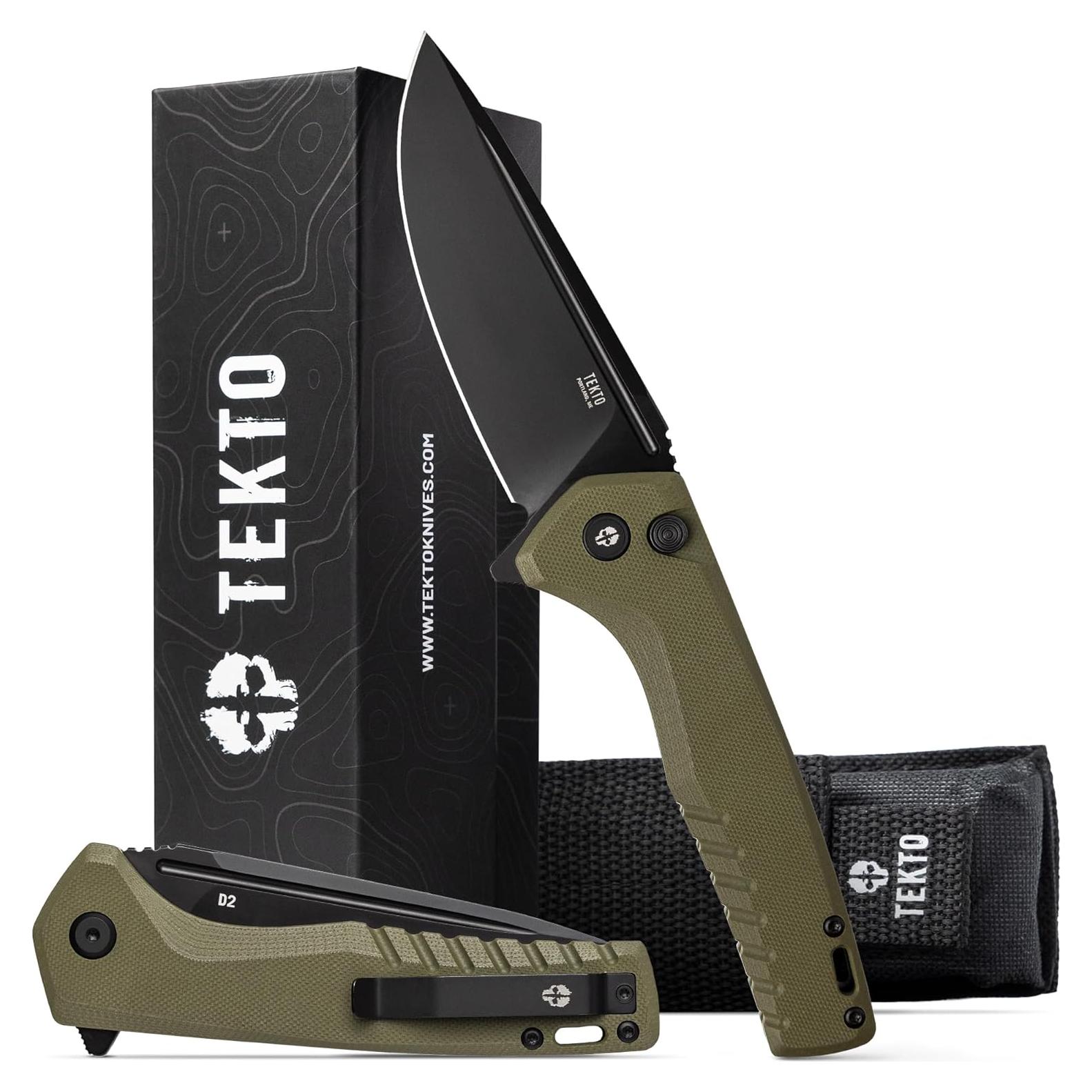 Cuchillo Plegable Tekto F3 Charlie 9" Acero D2 Verde G10