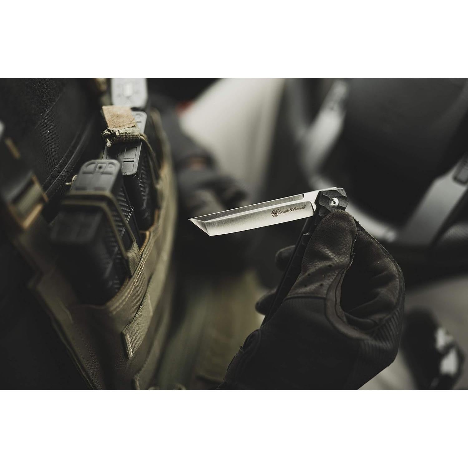 Cuchillo Plegable Smith & Wesson 24/7 Tanto 8.89cm Acero Inoxidable