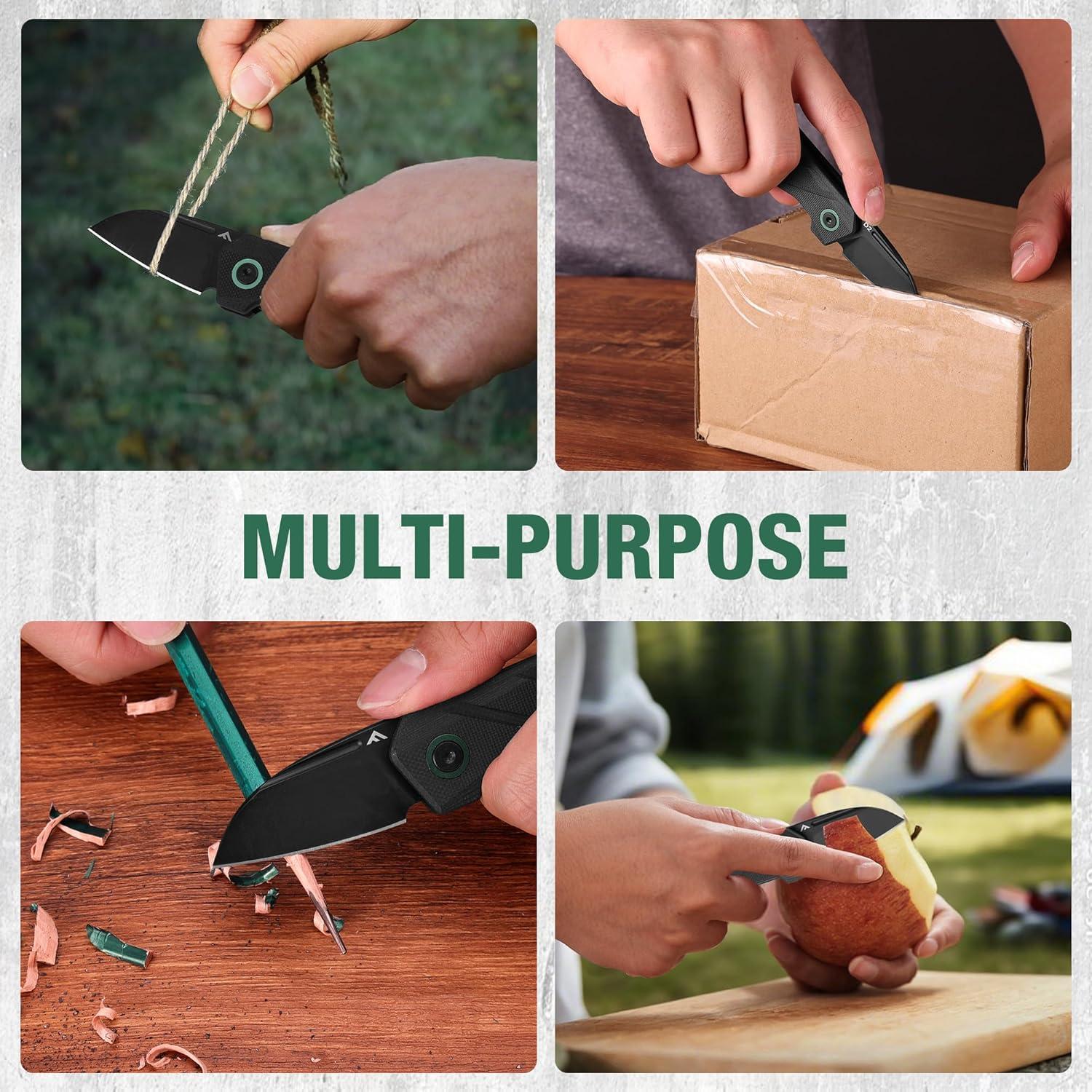 Cuchillo de bolsillo FLISSA D2 5.08 cm plegable con clip