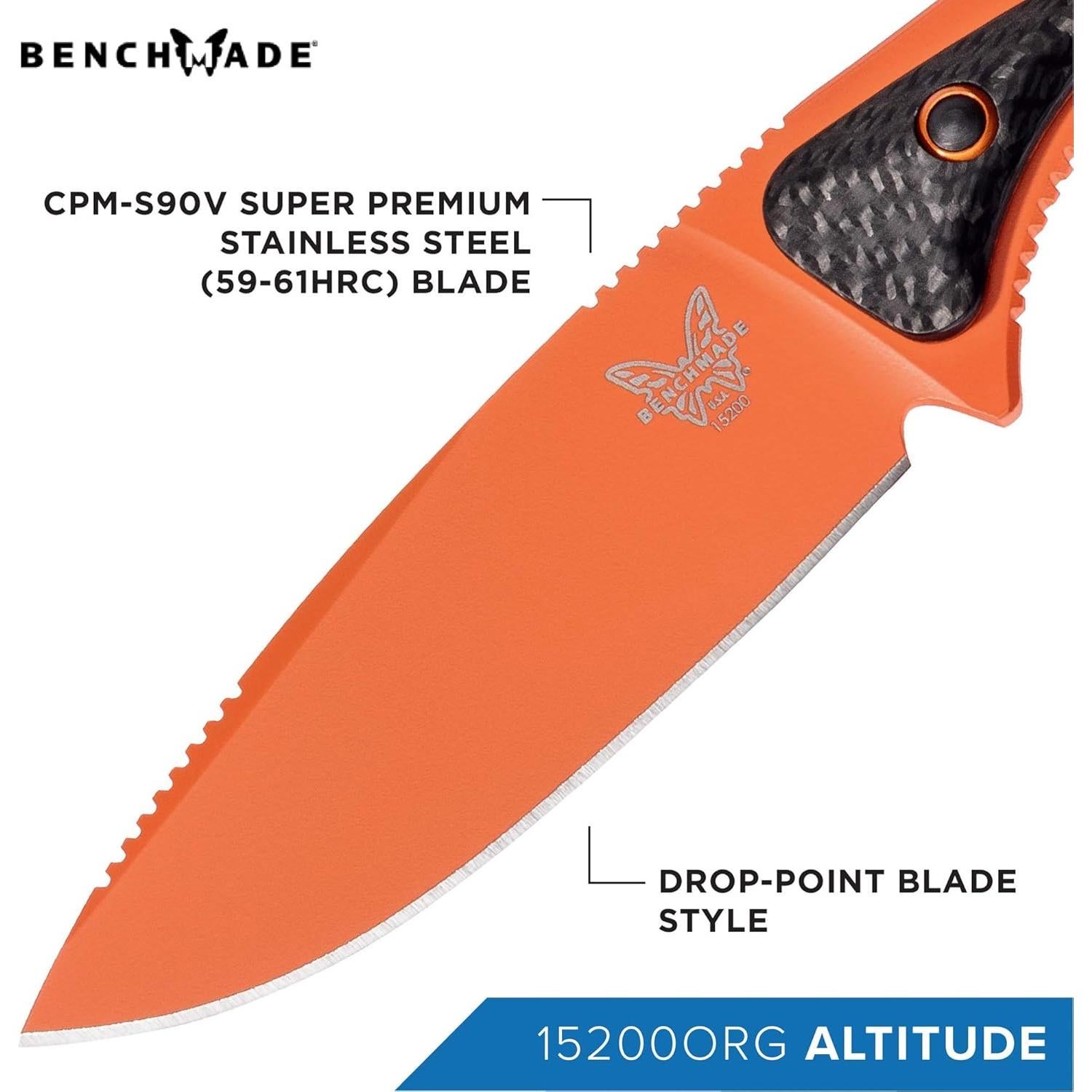 Cuchillo de Caza Benchmade Altitude 15200 Naranja 7.82 cm