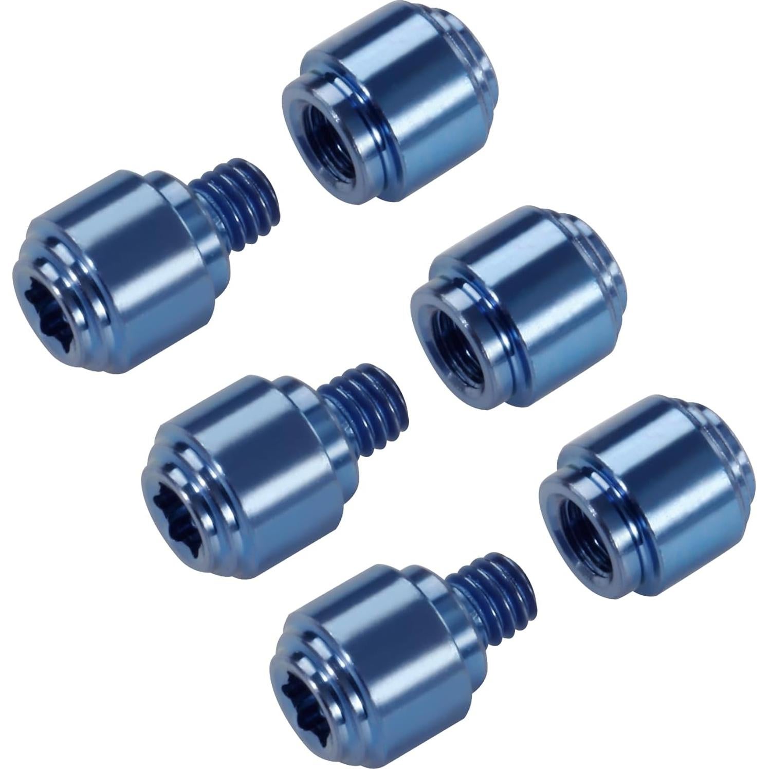 Paquete de 3 Studs de Pulgar Aluminio Qtcial Azul Oscuro