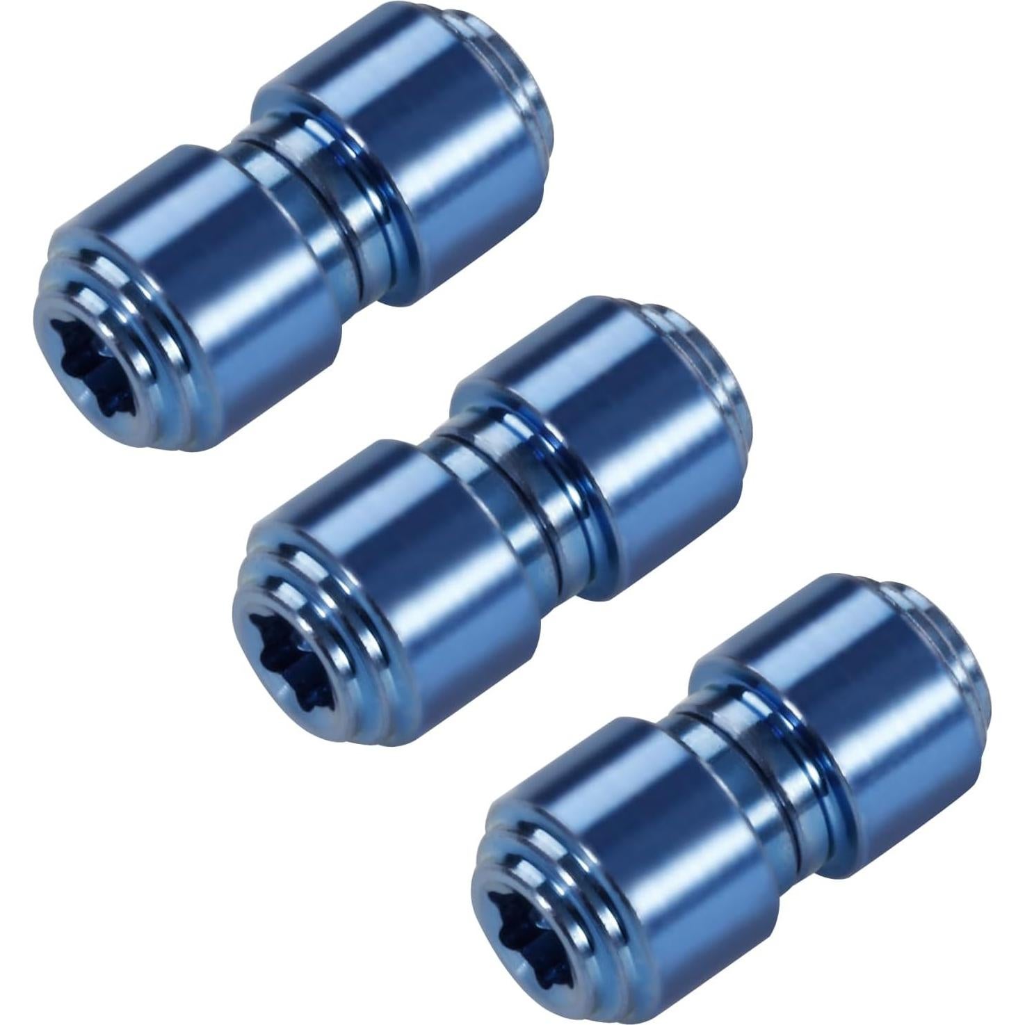 Paquete de 3 Studs de Pulgar Aluminio Qtcial Azul Oscuro