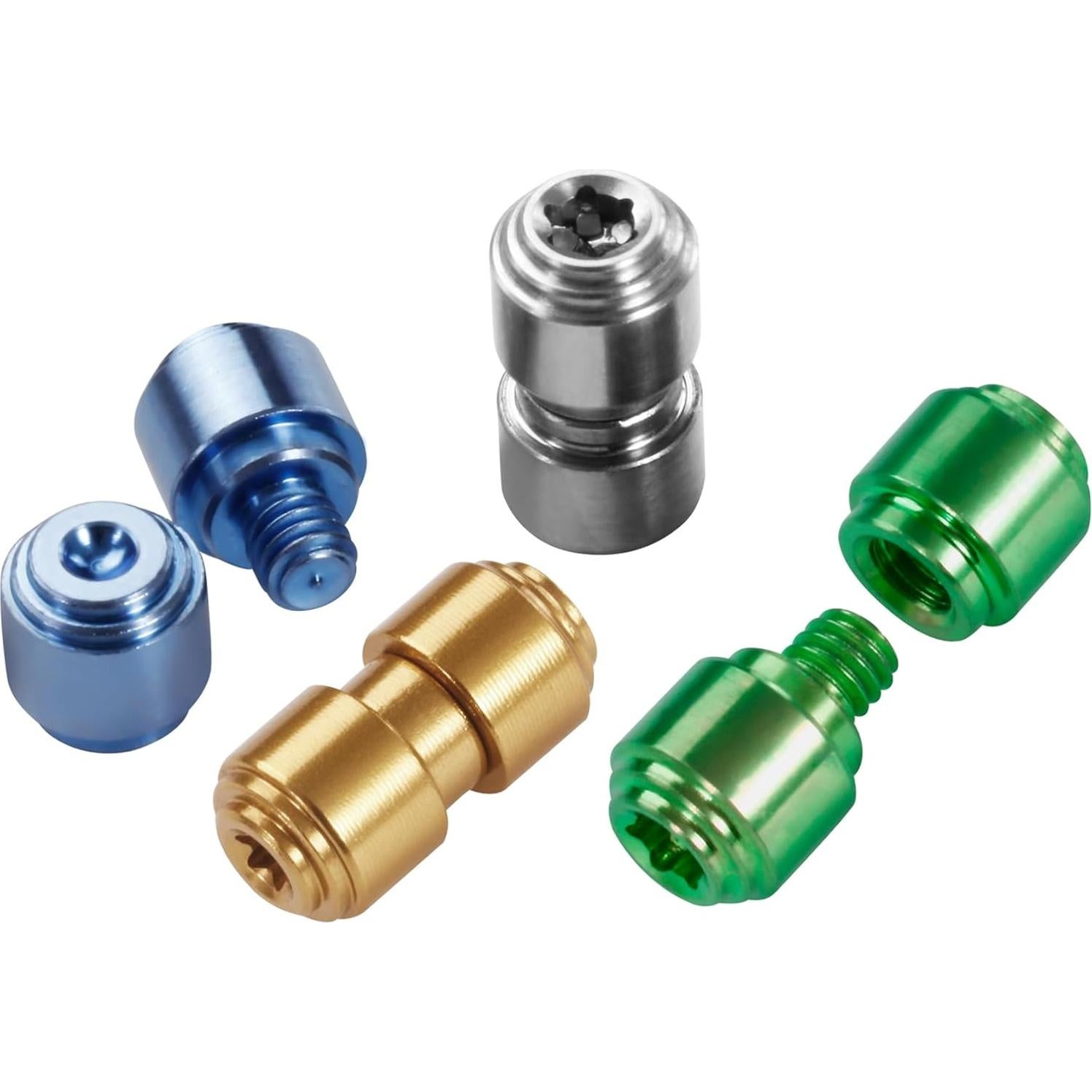 Paquete de 3 Studs de Pulgar Aluminio Qtcial Azul Oscuro