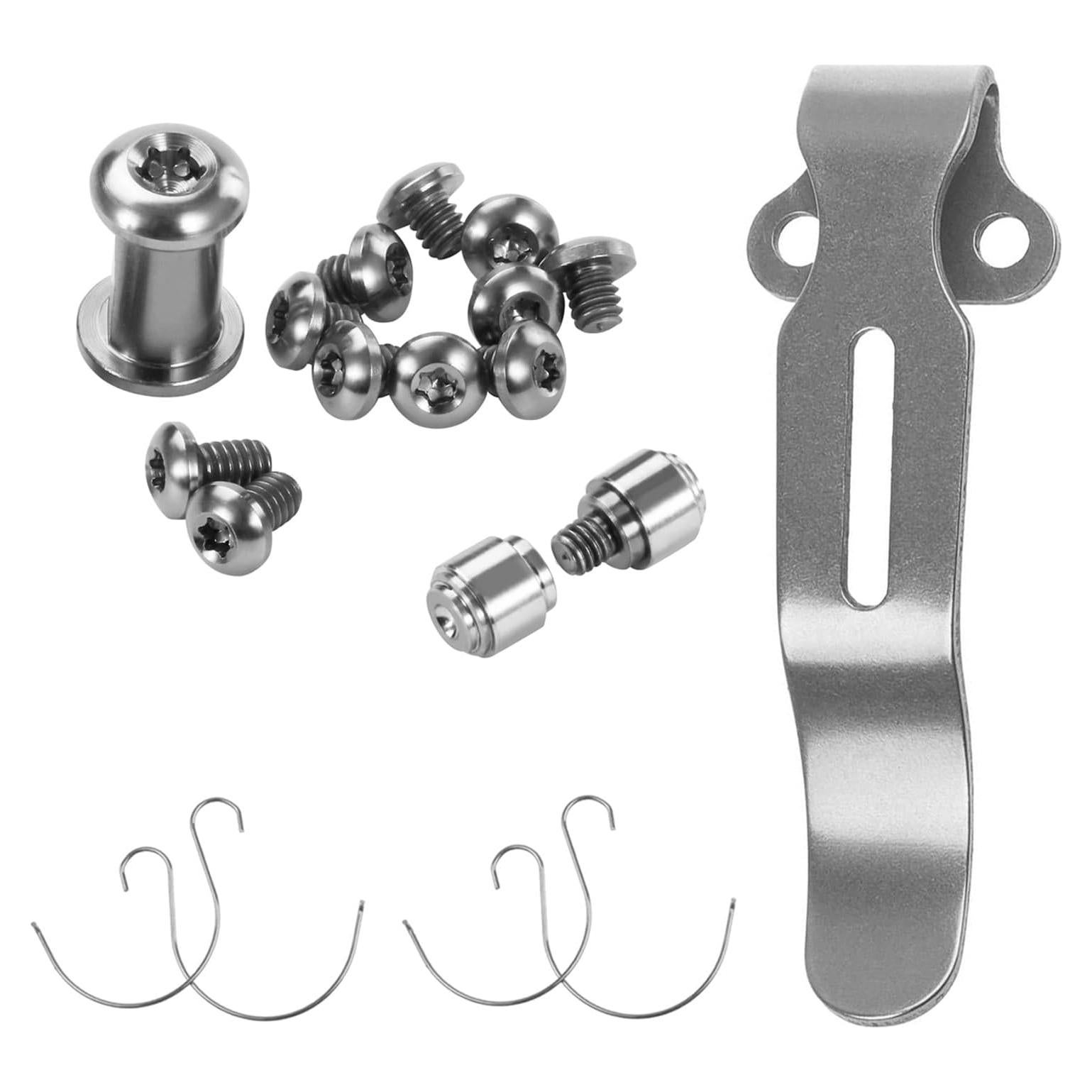 Kit de Tornillos y Ejes de Titanio Qtcial 13 Piezas para Cuchillos