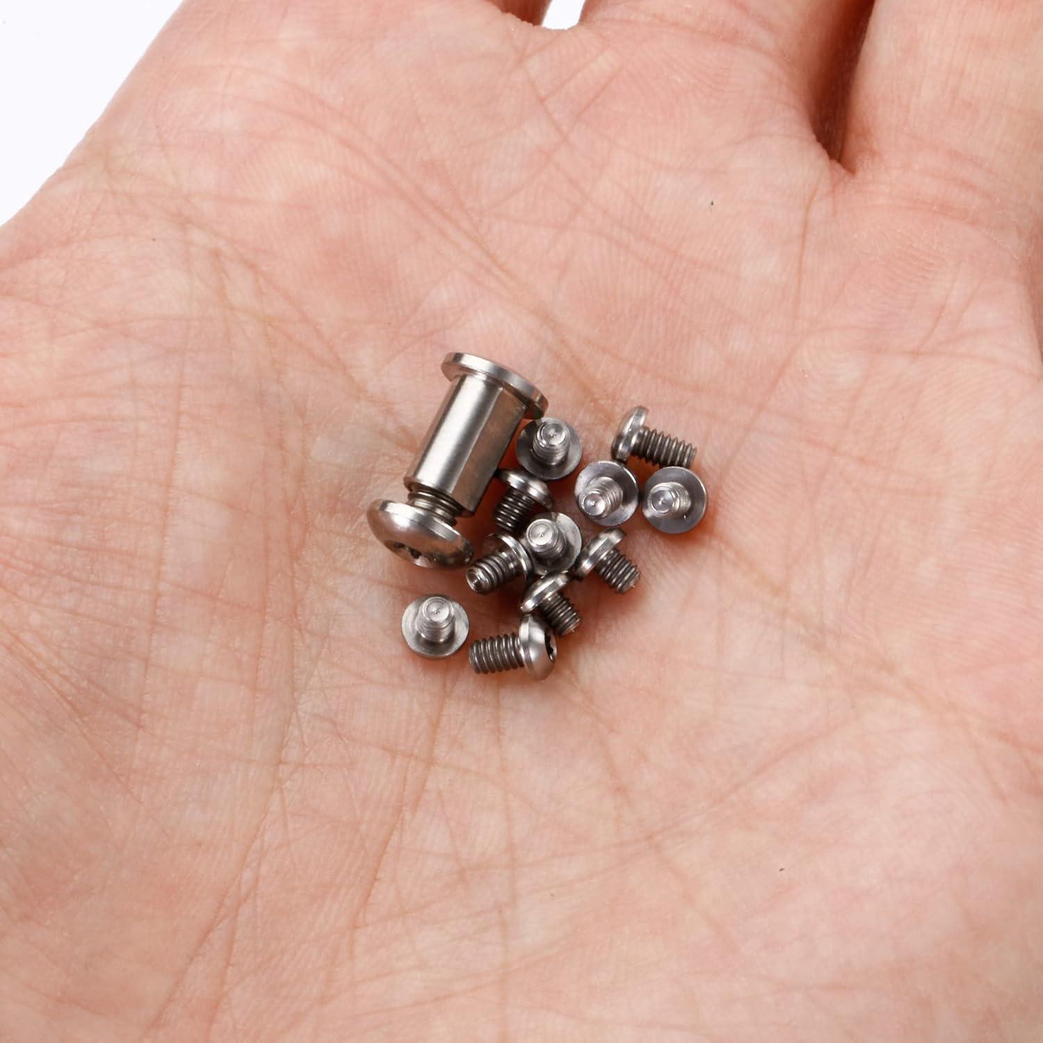 Kit de Tornillos y Ejes de Titanio Qtcial 13 Piezas para Cuchillos