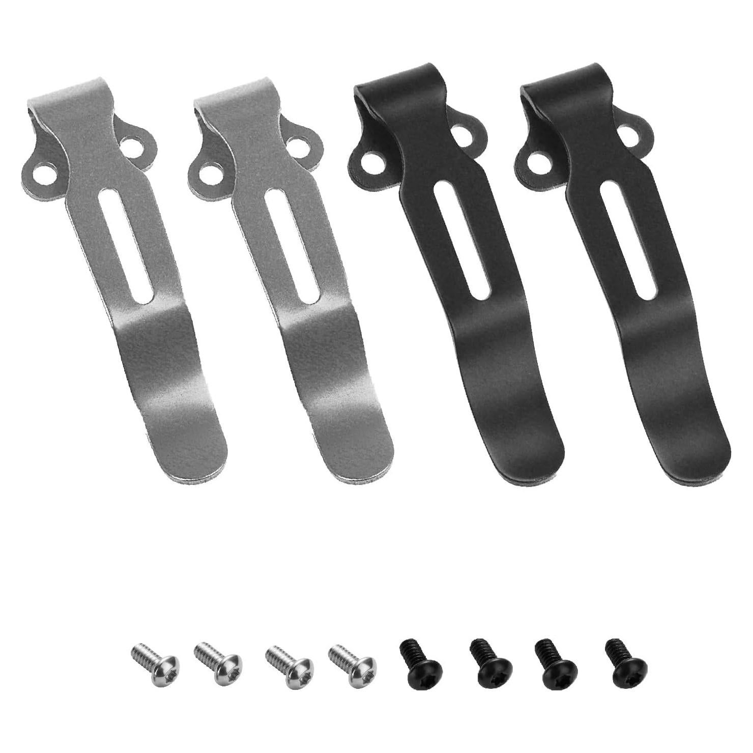 4 Clips de bolsillo de acero inoxidable hiSpkNix para Benchmade Bugout 535