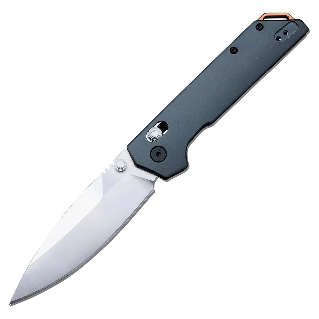 Cuchillo Plegable EDC HUAAO 20CM Acero 8Cr13Mov Aluminio Gris