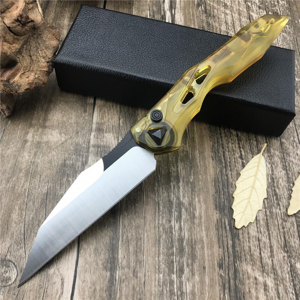 Cuchillo Plegable HUAAO D2 Reverse Tanto 20.3 cm Amarillo
