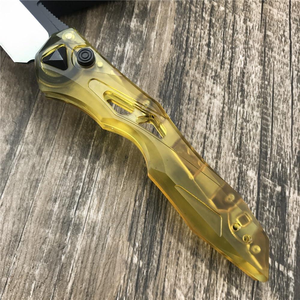 Cuchillo Plegable HUAAO D2 Reverse Tanto 20.3 cm Amarillo