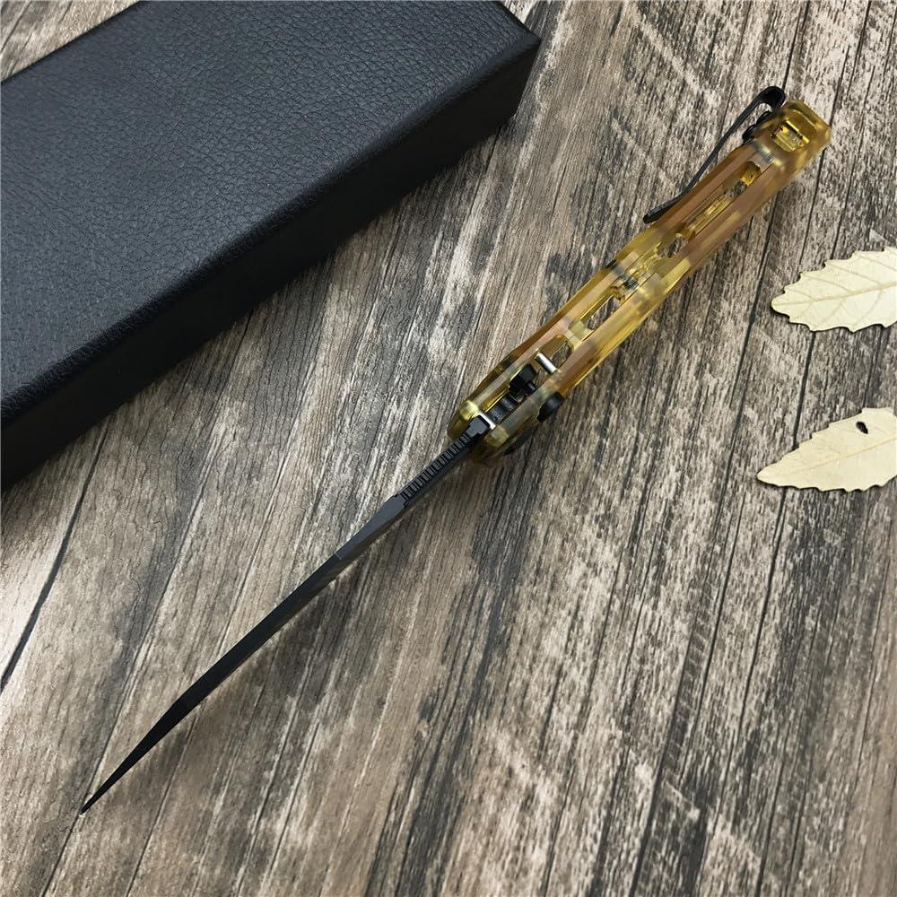 Cuchillo Plegable HUAAO D2 Reverse Tanto 20.3 cm Amarillo