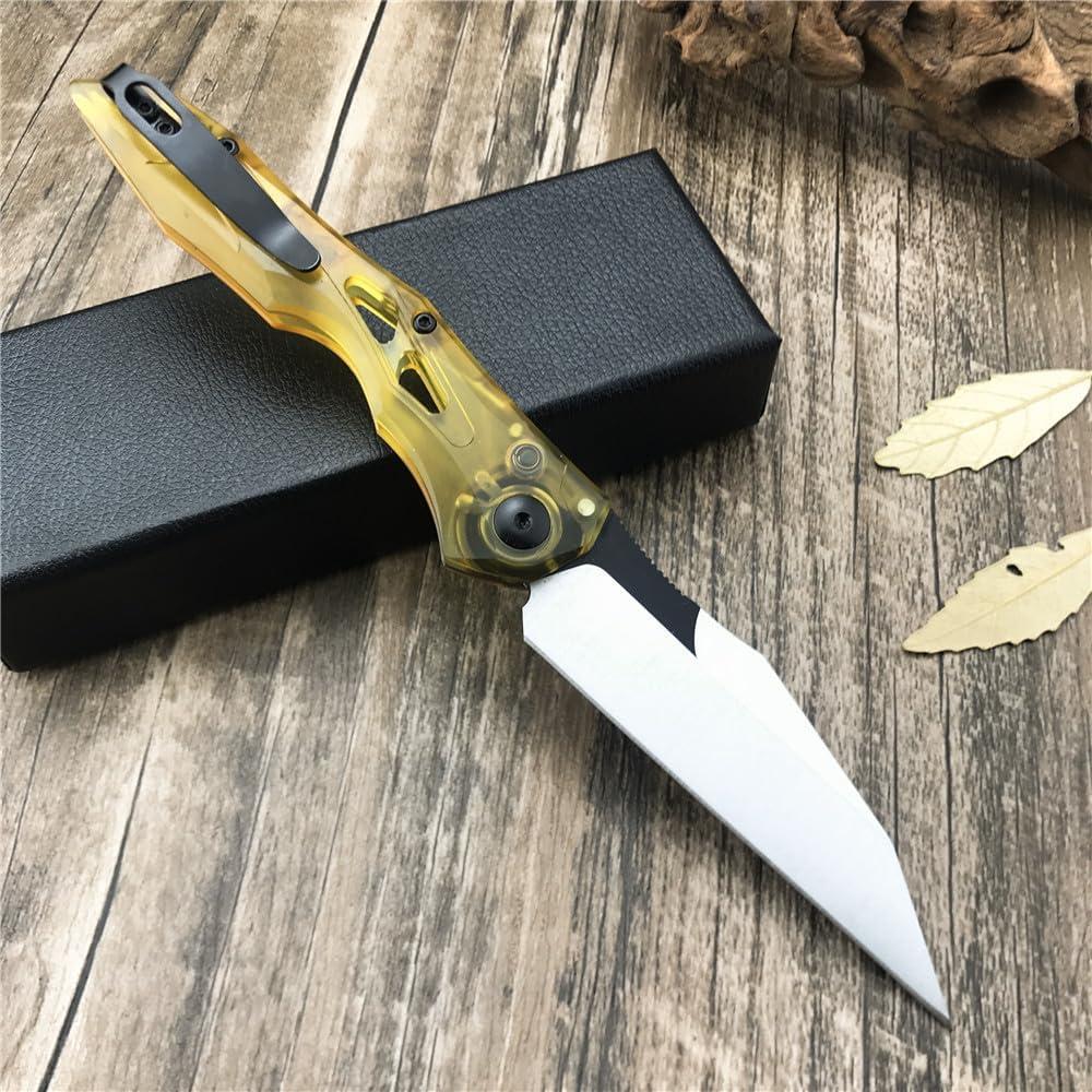 Cuchillo Plegable HUAAO D2 Reverse Tanto 20.3 cm Amarillo