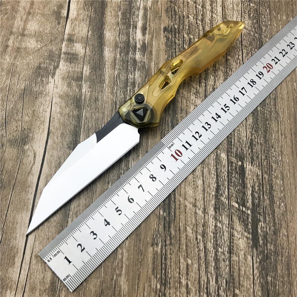 Cuchillo Plegable HUAAO D2 Reverse Tanto 20.3 cm Amarillo