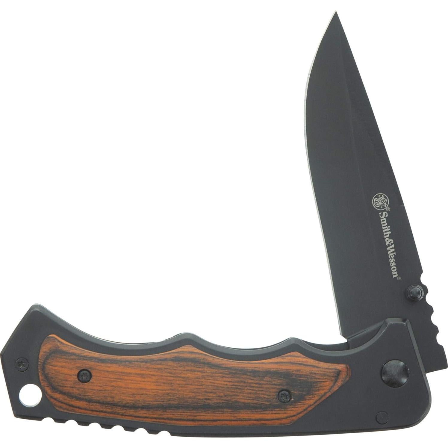 Cuchillo Plegable Smith & Wesson 21.6 cm Acero Inoxidable Madera