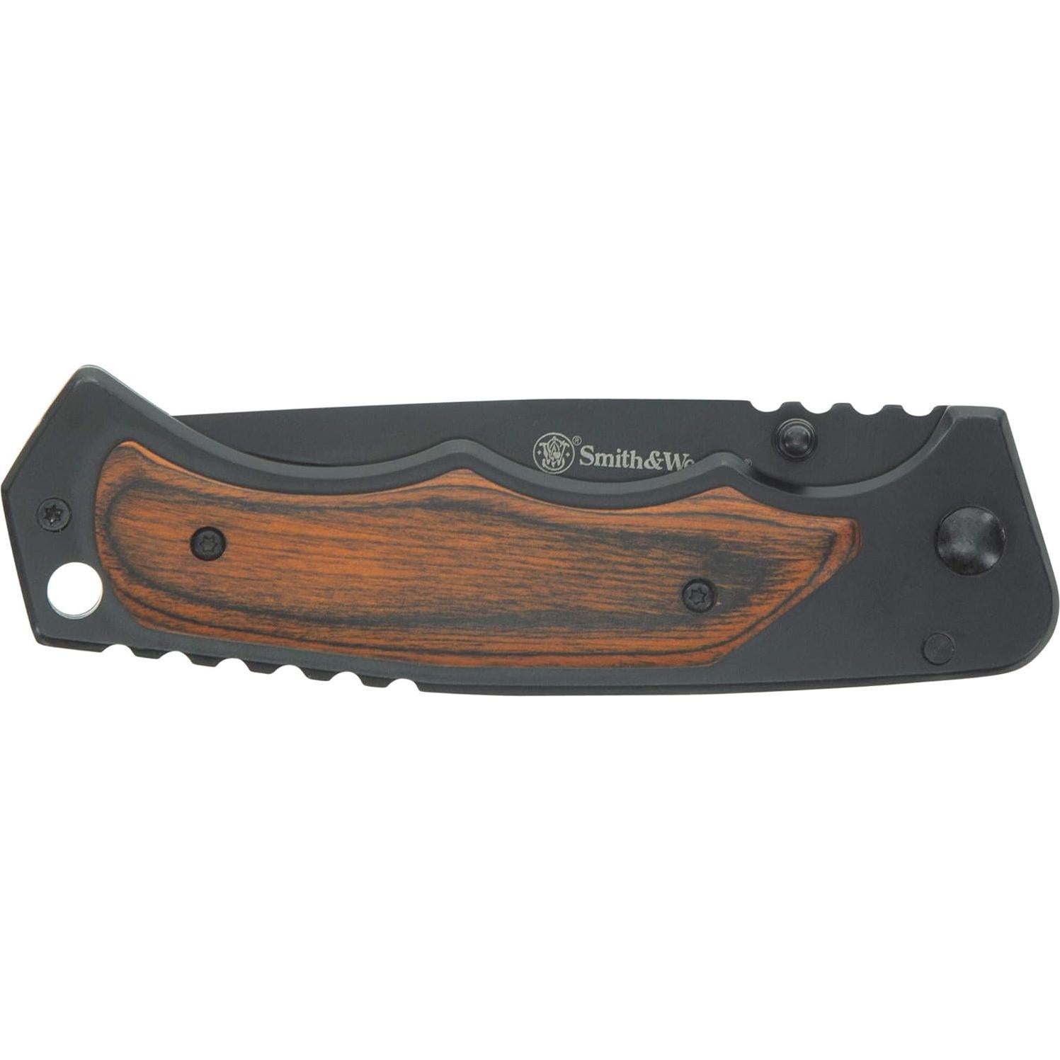 Cuchillo Plegable Smith & Wesson 21.6 cm Acero Inoxidable Madera