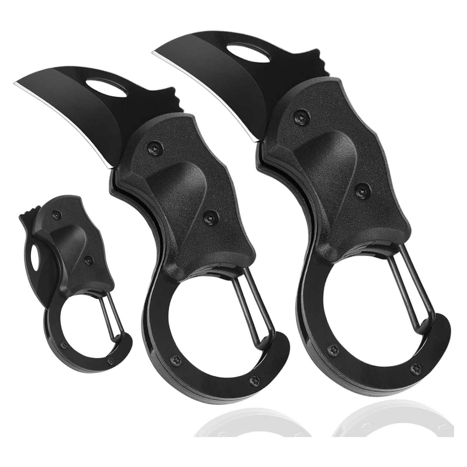 Paquete de 2 cuchillos de bolsillo GUANYISTO 10 cm acero inoxidable