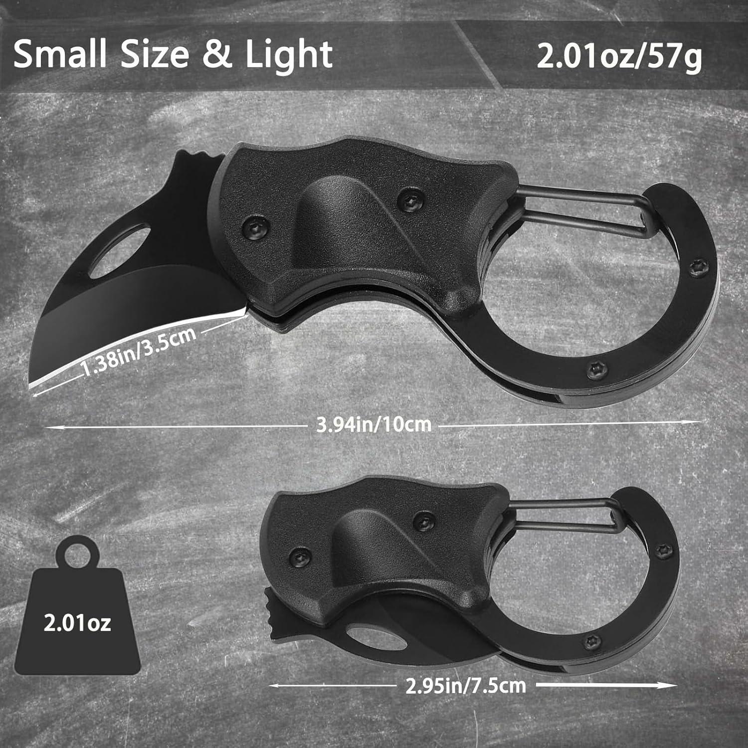 Paquete de 2 cuchillos de bolsillo GUANYISTO 10 cm acero inoxidable