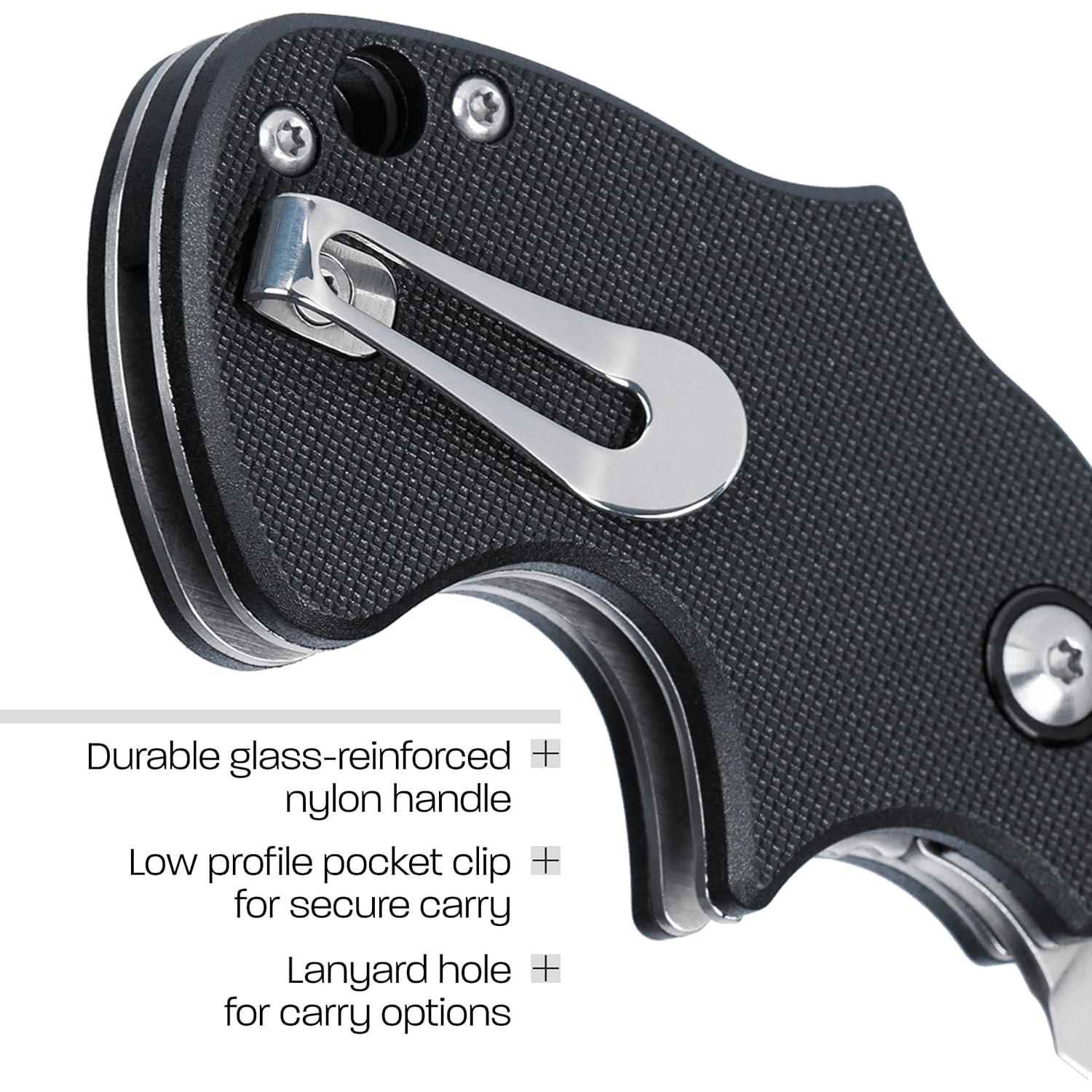 Cuchillo Plegable CRKT Orca 7930 con Hoja D2 y Mango de Nylon